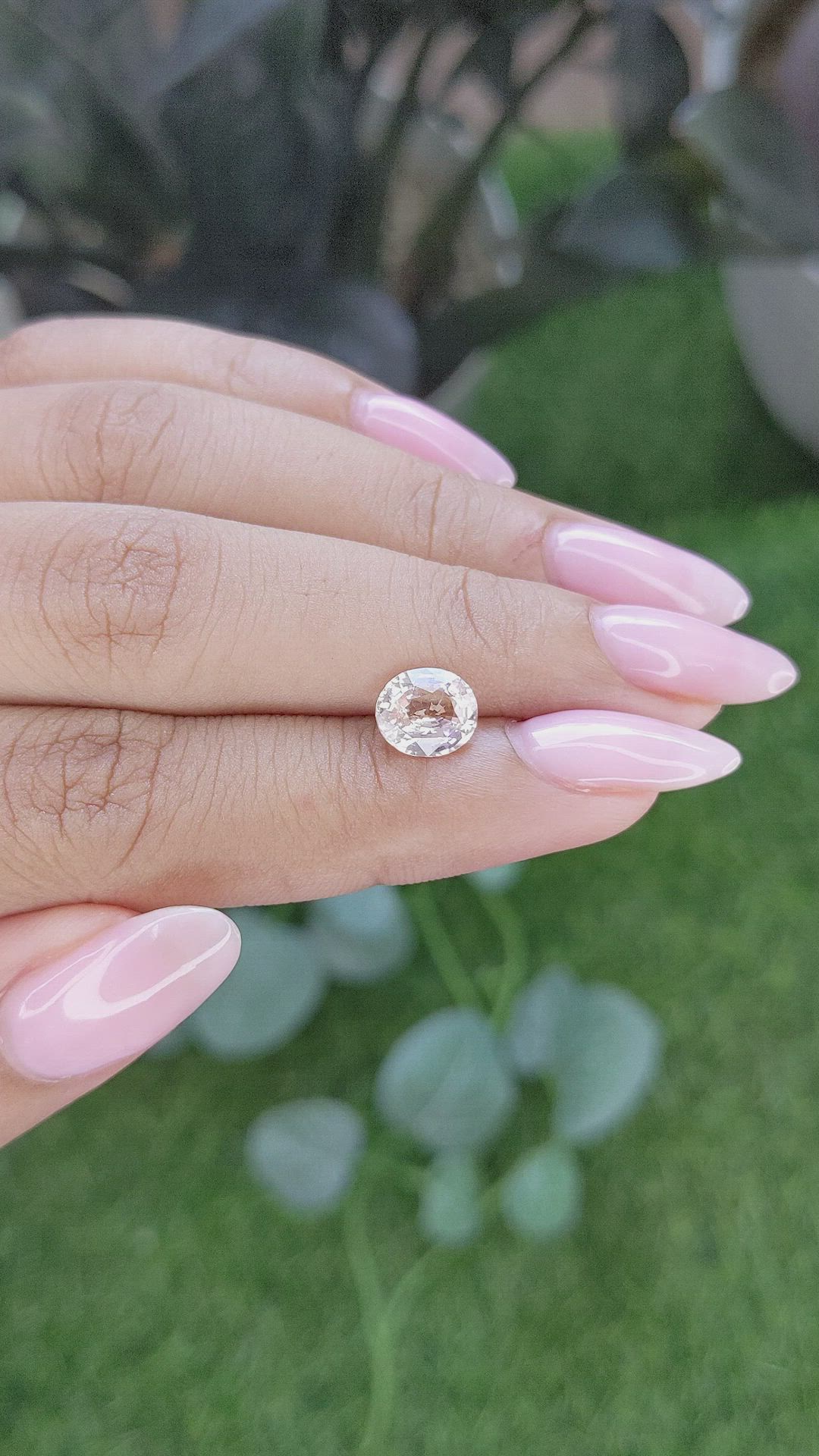 1.73 Ct. Peach Sapphire from Madagascar Size Video