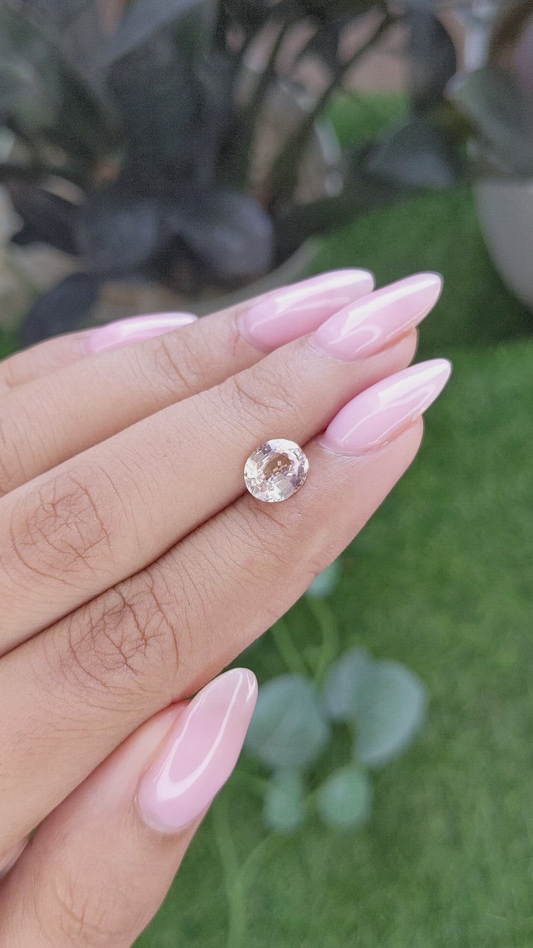 1.73 Ct. Peach Sapphire from Madagascar Size Video