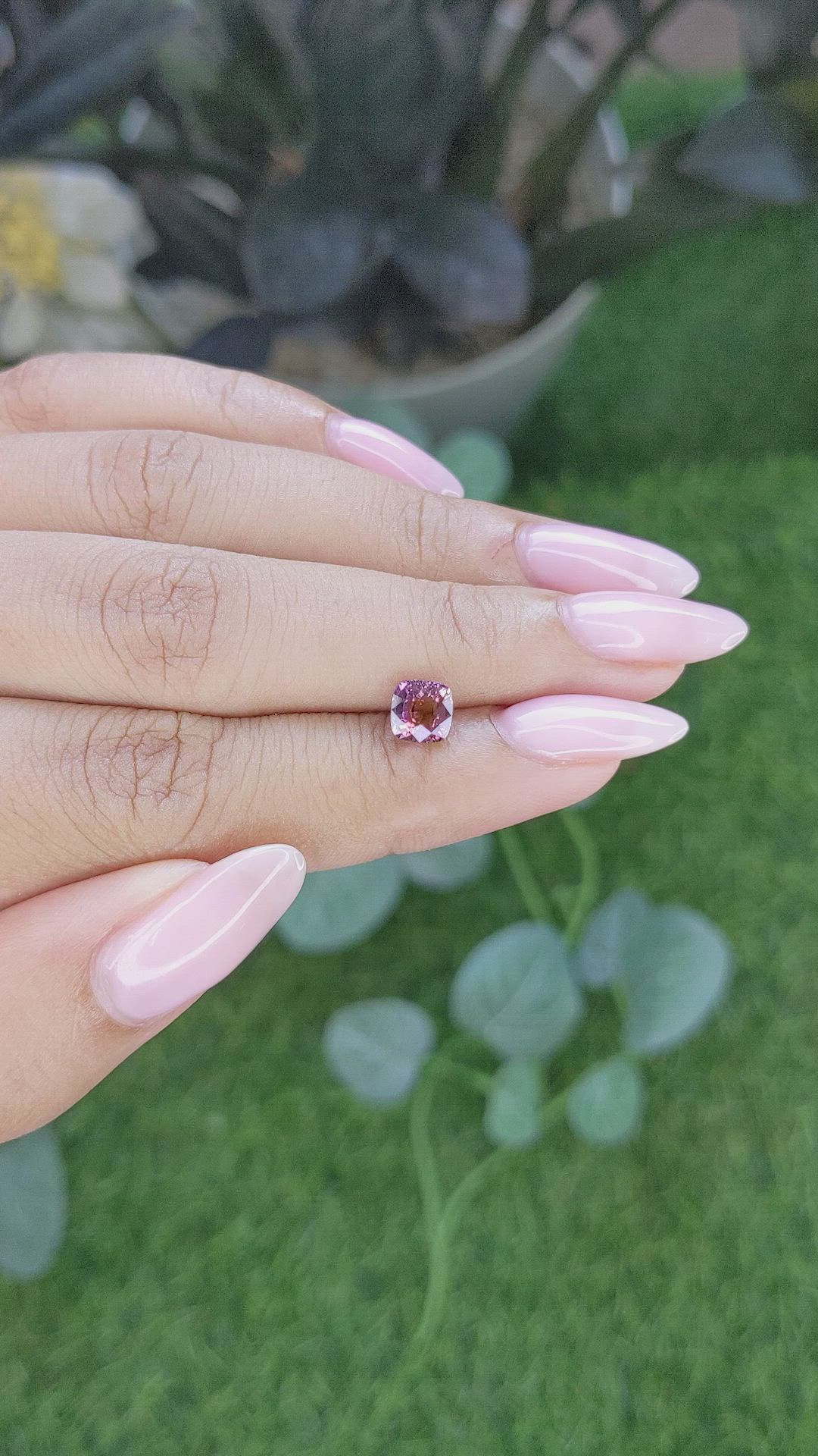 1.39 Ct. Purplish Pink Sapphire from Madagascar Size Video