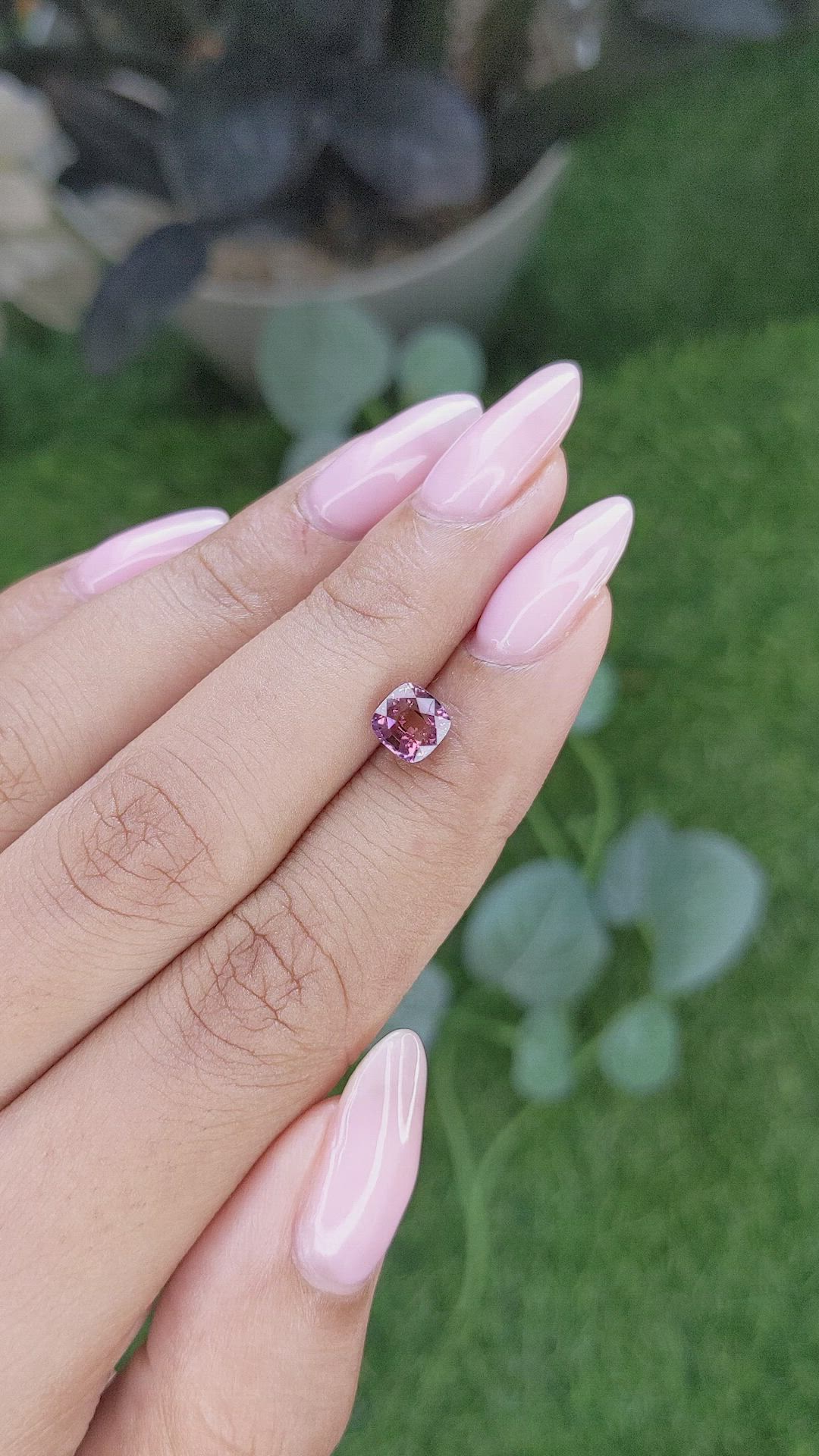 1.39 Ct. Purplish Pink Sapphire from Madagascar Size Video