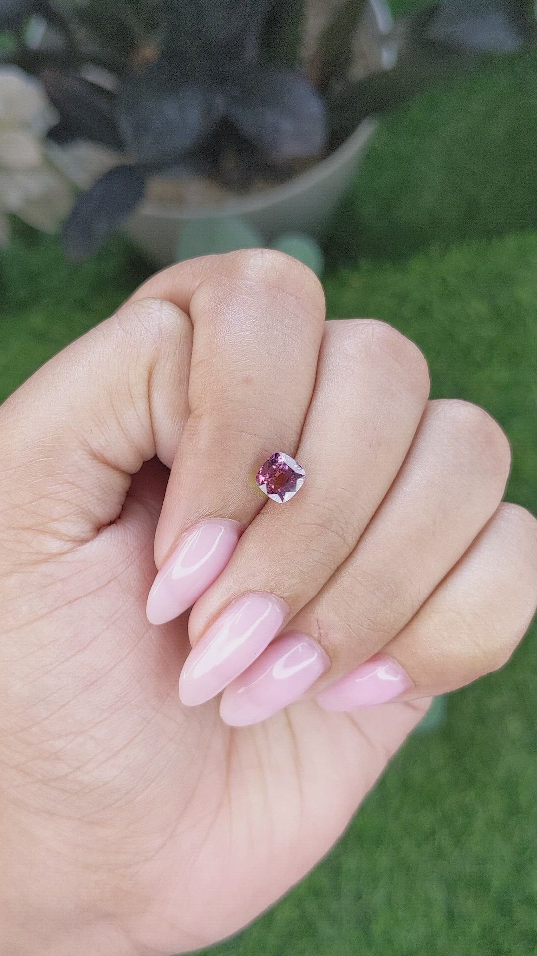 1.39 Ct. Purplish Pink Sapphire from Madagascar Size Video