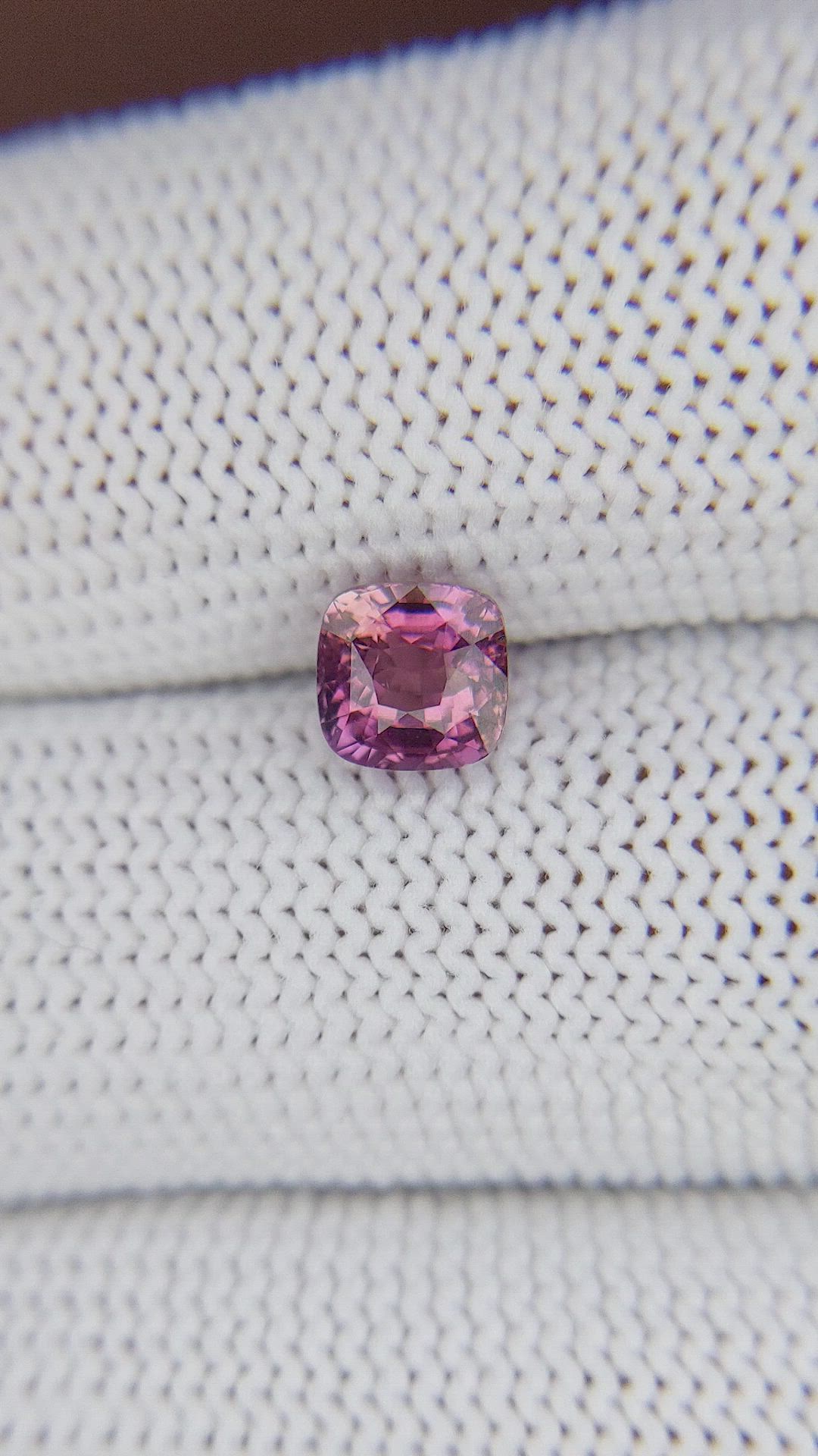 1.39 Ct. Purplish Pink Sapphire from Madagascar Size Video