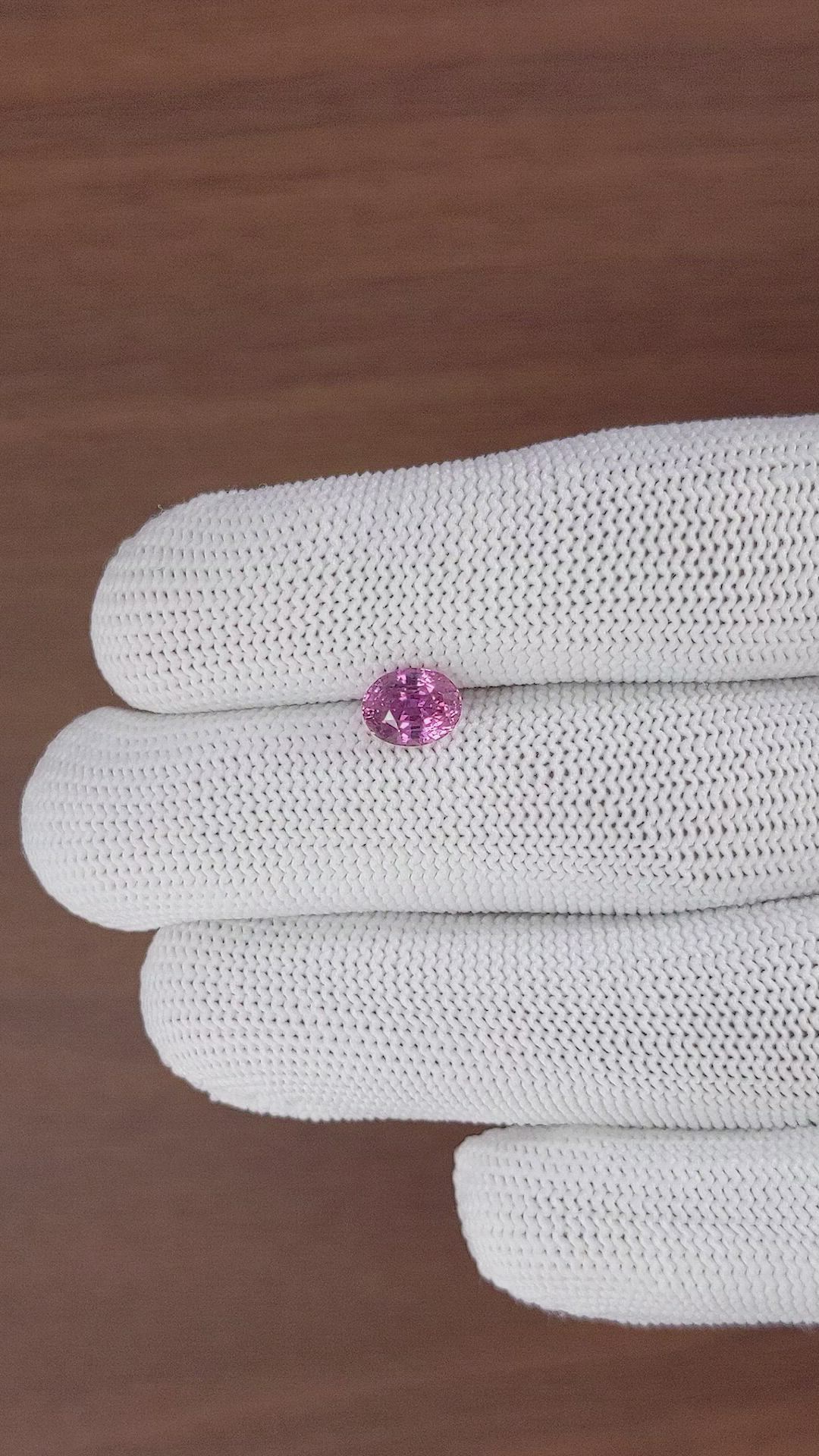 1.61 Ct. Purplish Pink Sapphire from Madagascar Size Video