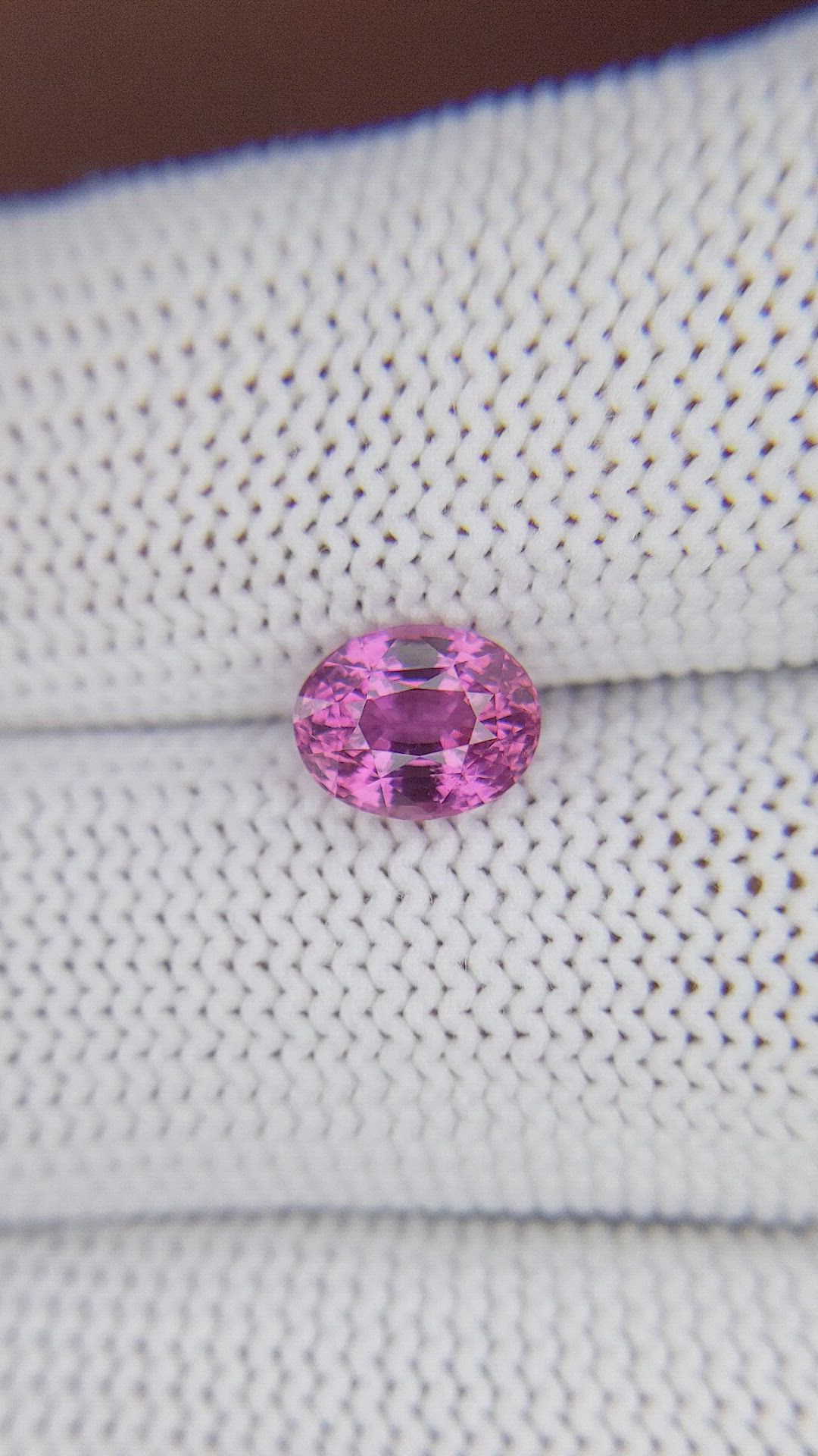 1.61 Ct. Purplish Pink Sapphire from Madagascar Size Video