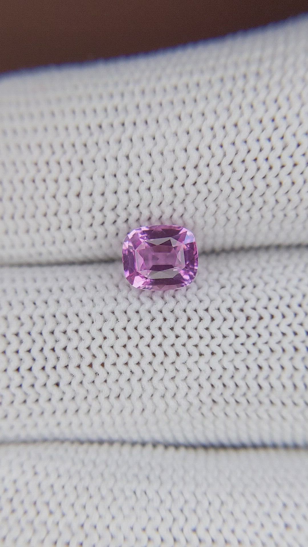 1.31 Ct. Purplish Pink Sapphire from Tanzania Size Video