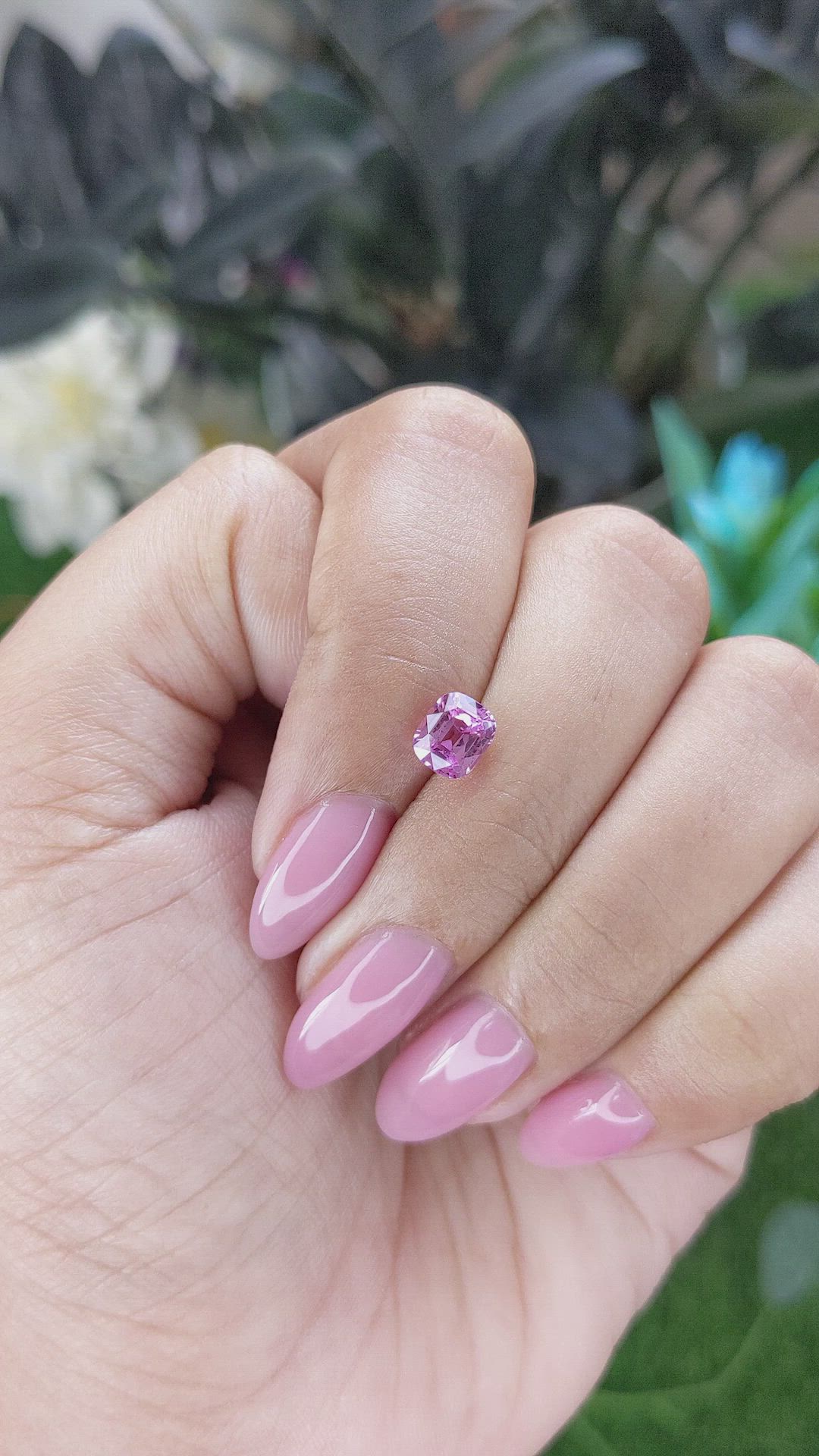 1.31 Ct. Purplish Pink Sapphire from Tanzania Size Video