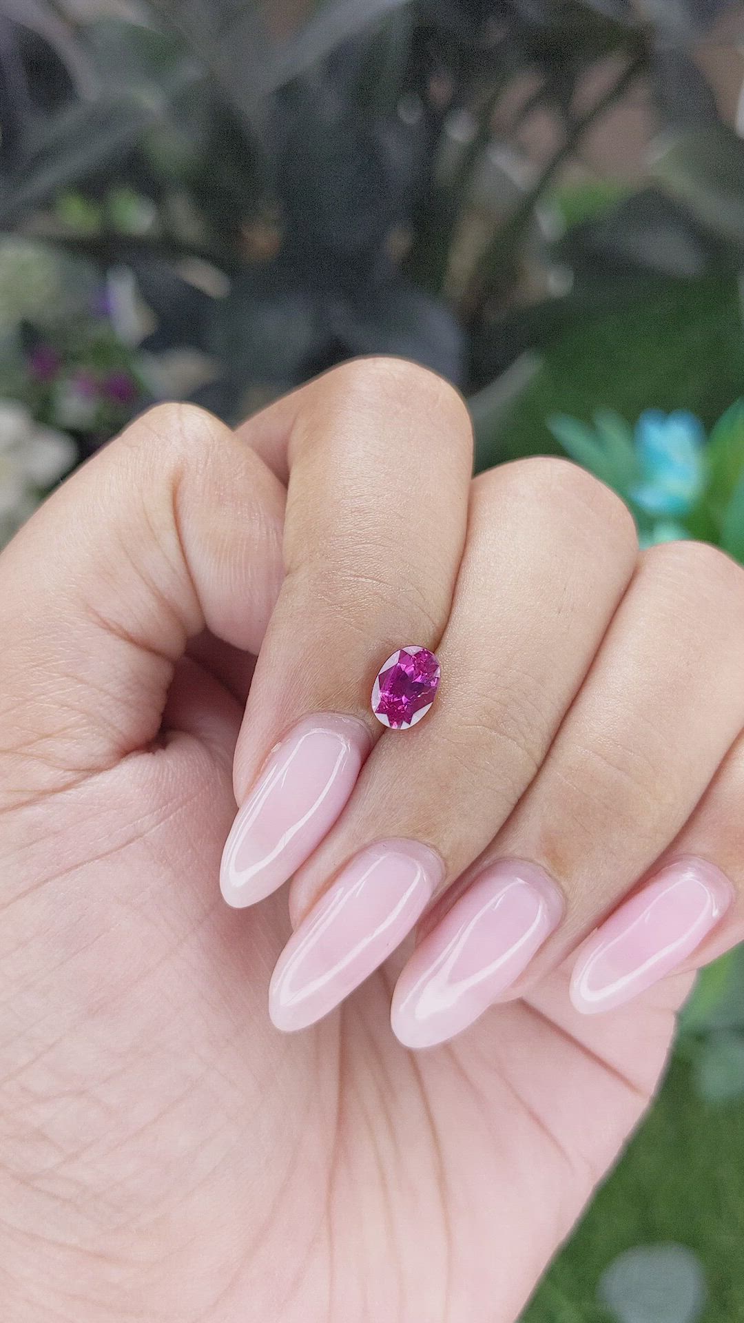 1.11 Ct. Purplish Pink Sapphire from Tanzania Size Video