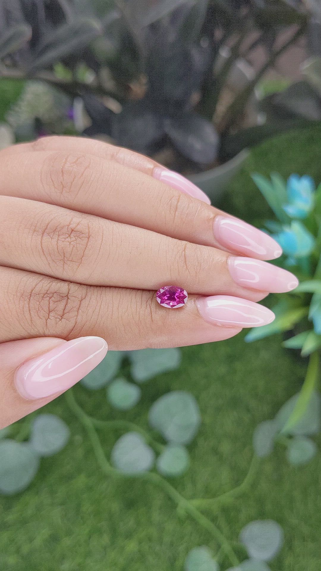 1.11 Ct. Purplish Pink Sapphire from Tanzania Size Video