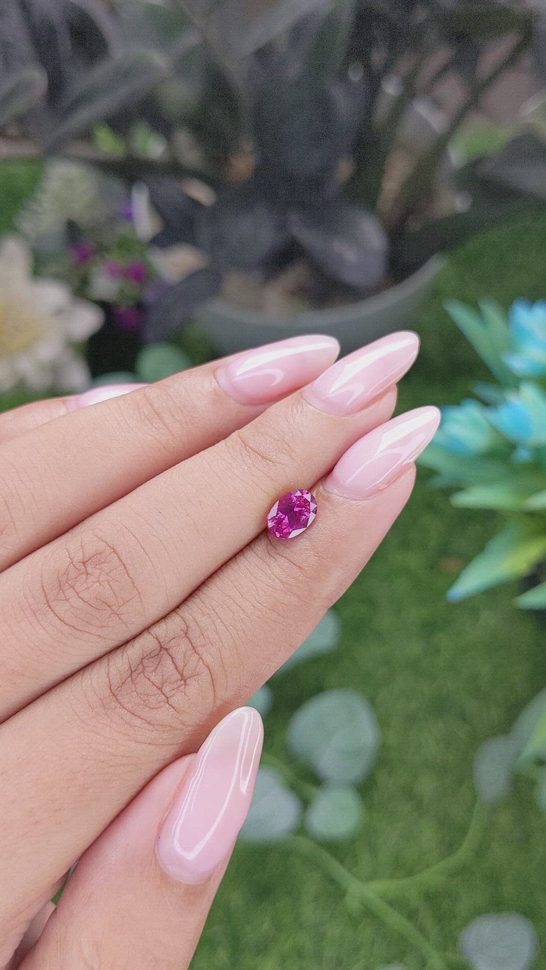1.11 Ct. Purplish Pink Sapphire from Tanzania Size Video