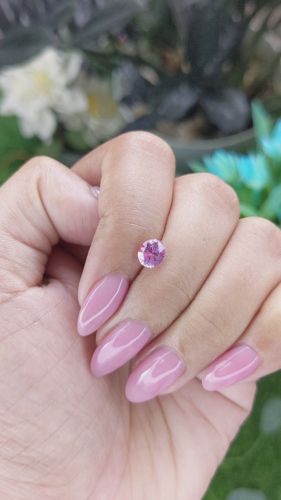 1.15 Ct. Purplish Pink Sapphire from Tanzania Size Video