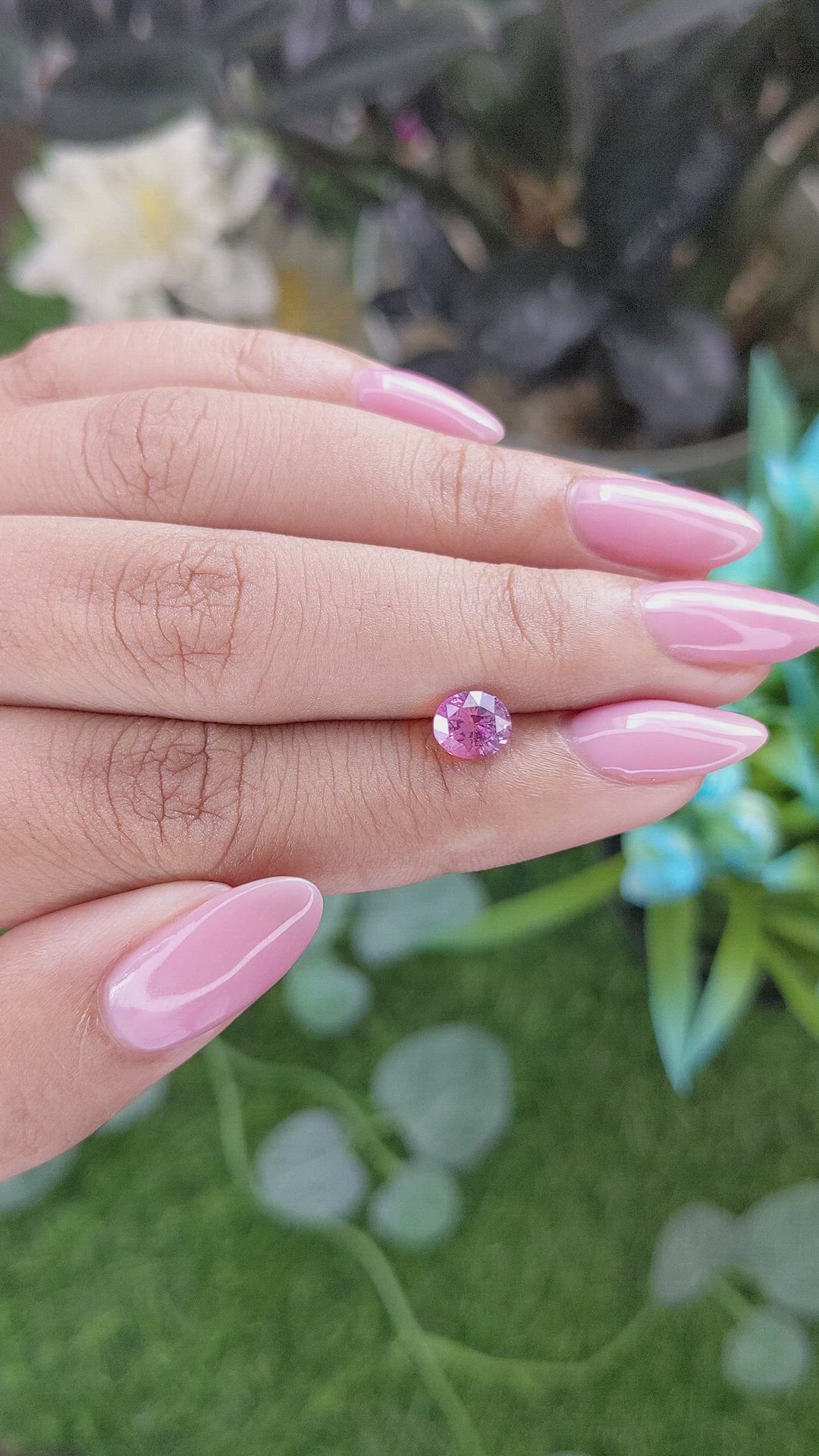 1.15 Ct. Purplish Pink Sapphire from Tanzania Size Video