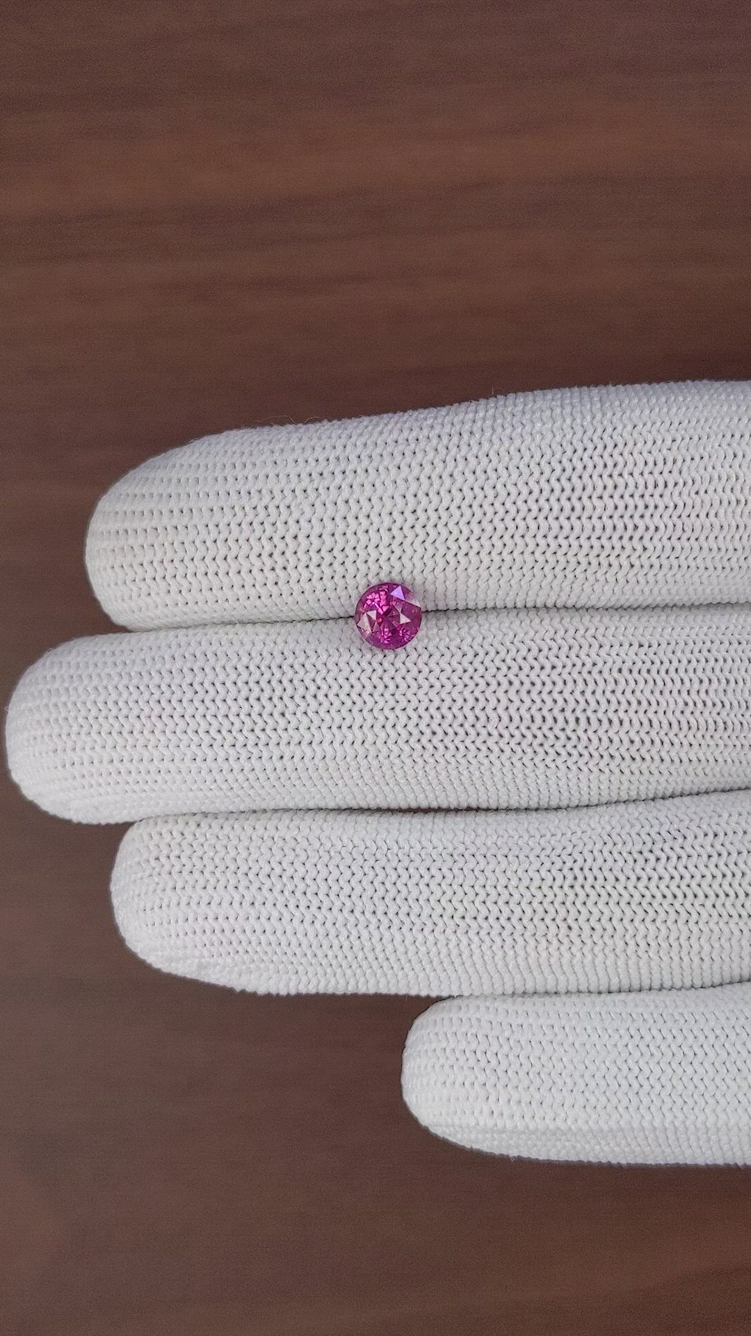 1.06 Ct. Purplish Pink Sapphire from Tanzania Size Video