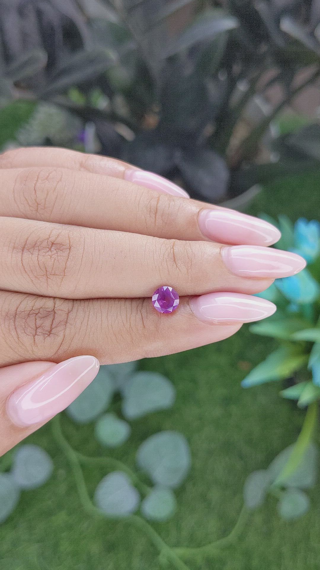 1.06 Ct. Purplish Pink Sapphire from Tanzania Size Video