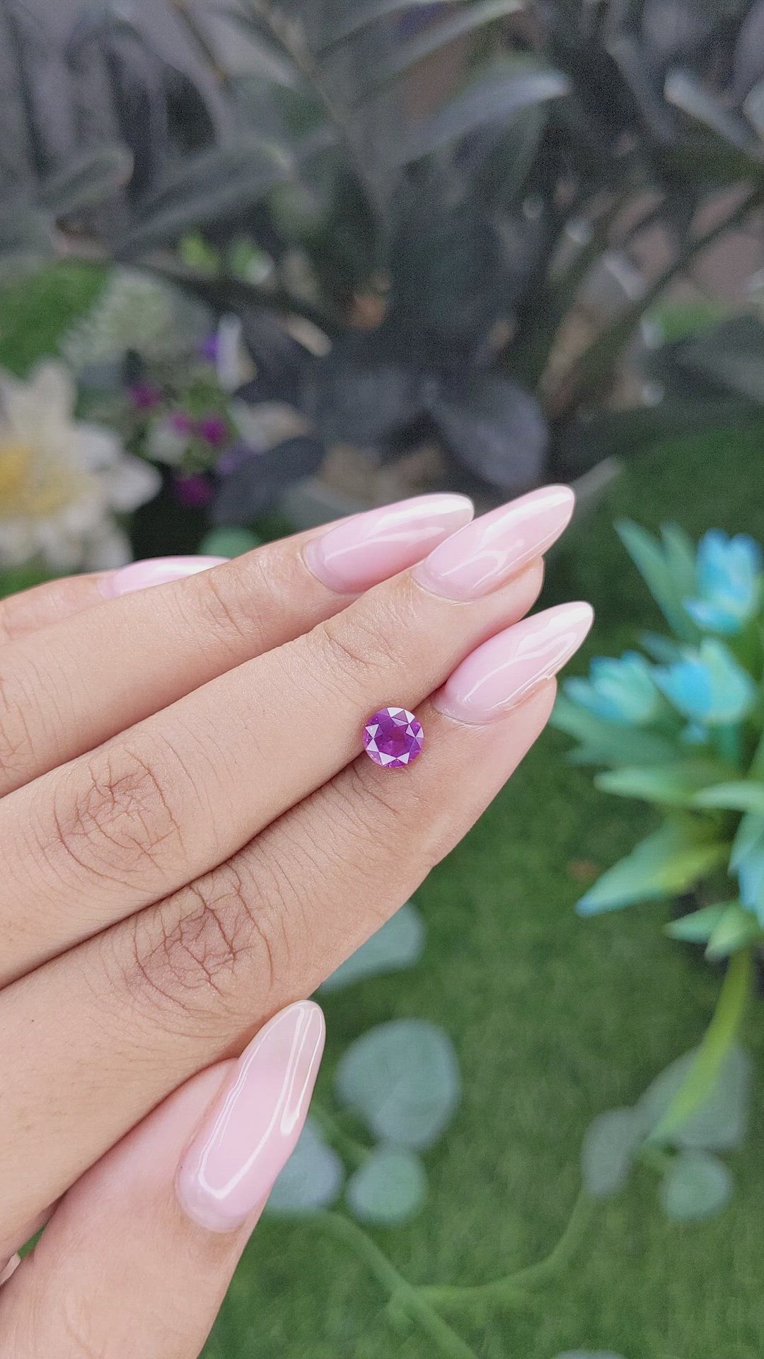 1.06 Ct. Purplish Pink Sapphire from Tanzania Size Video