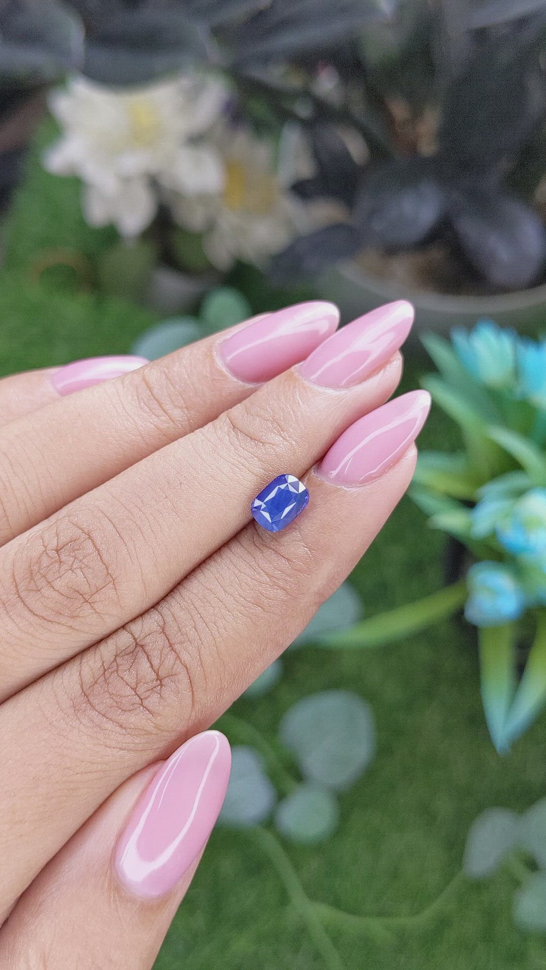 1.69 Ct. Purplish Blue Sapphire from Tanzania Size Video
