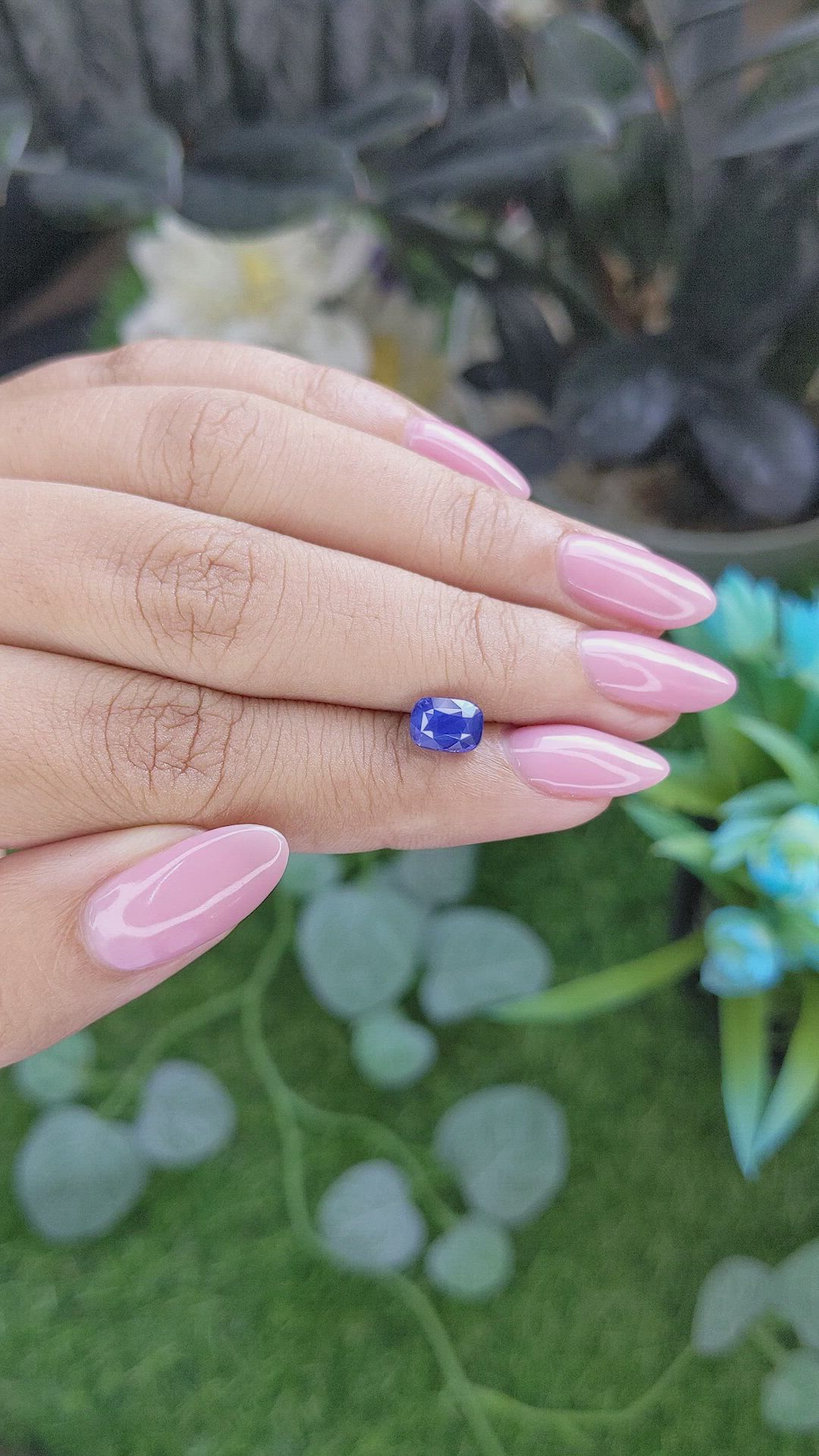 1.69 Ct. Purplish Blue Sapphire from Tanzania Size Video