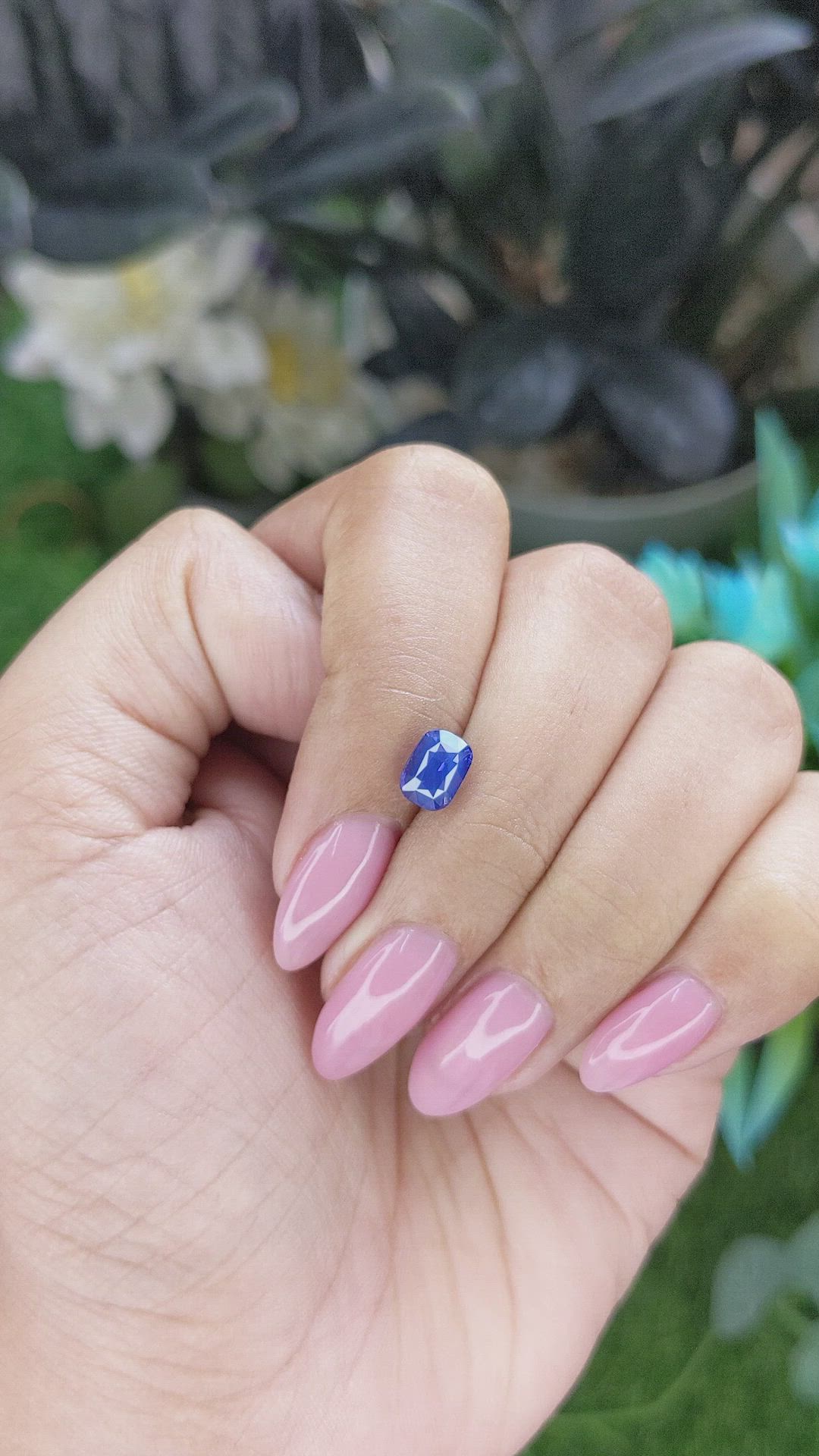 1.69 Ct. Purplish Blue Sapphire from Tanzania Size Video