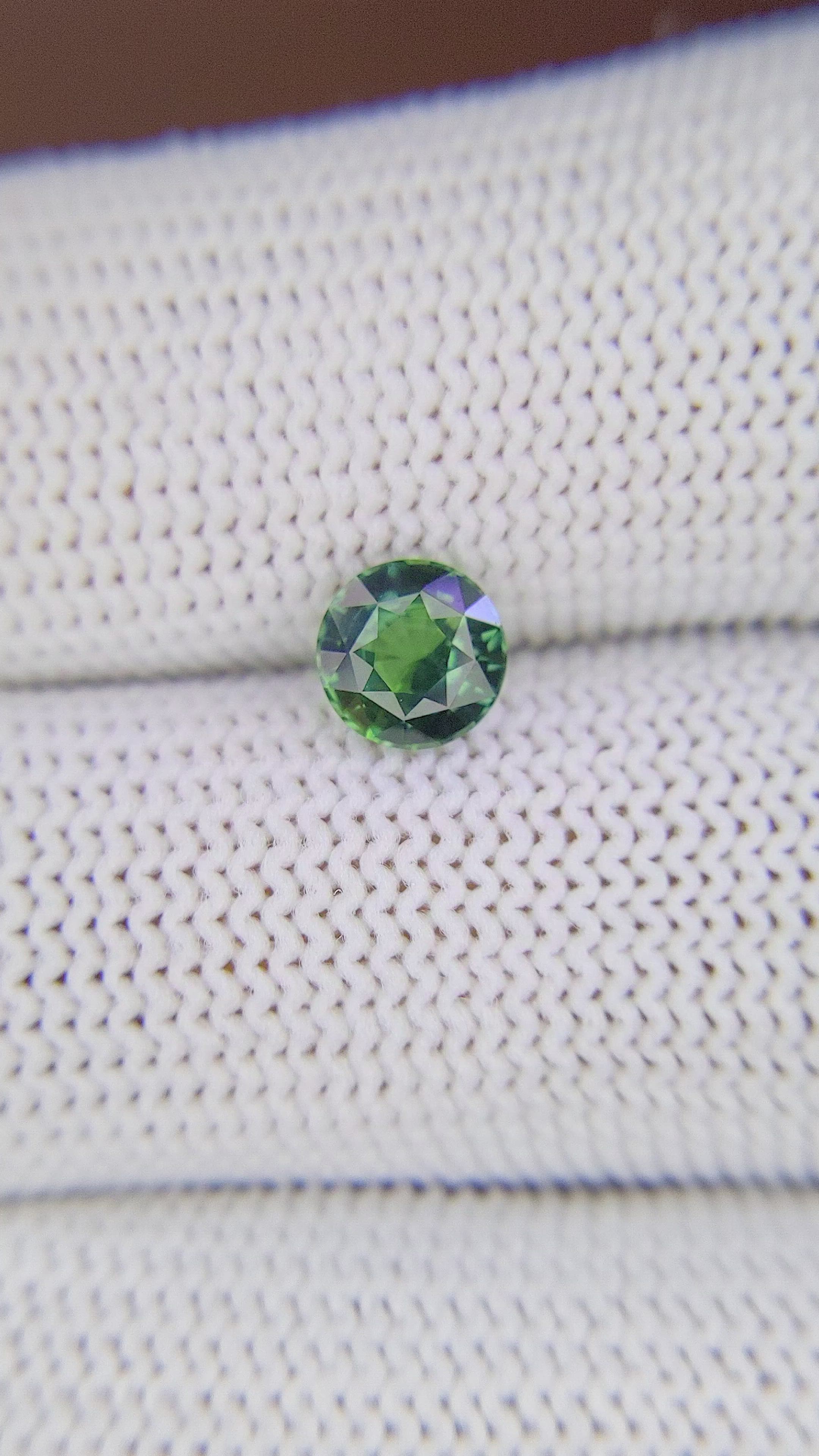 1.05 Ct. Green Sapphire from Tanzania Size Video