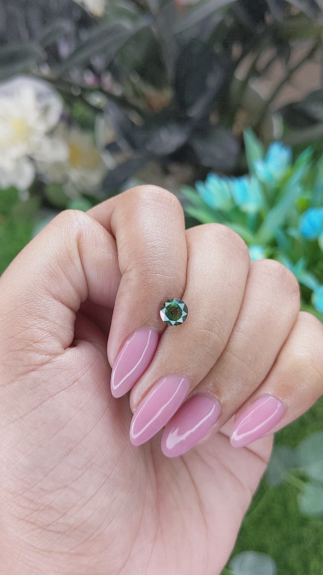 1.05 Ct. Green Sapphire from Tanzania Size Video