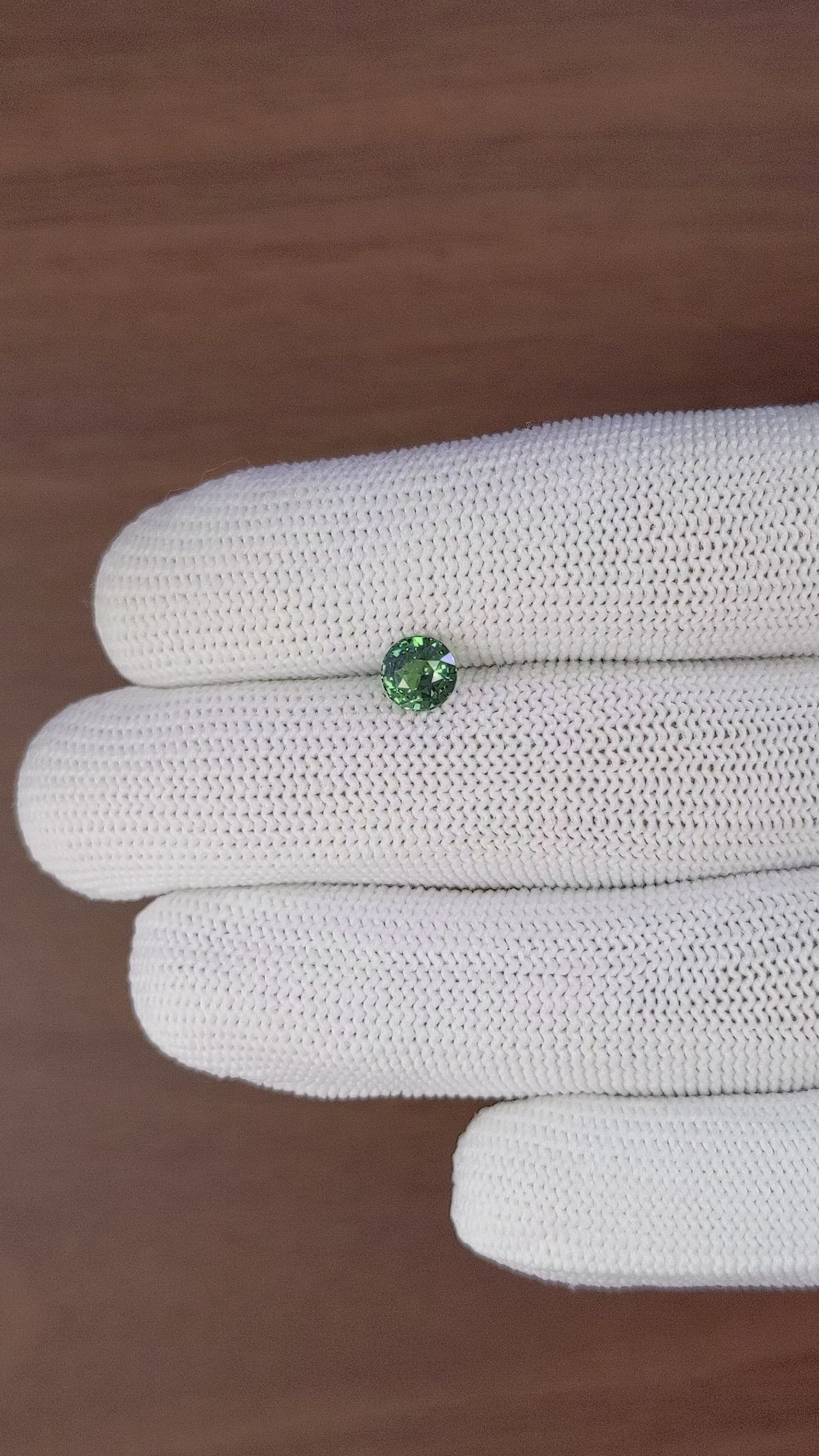 1.05 Ct. Green Sapphire from Tanzania Size Video