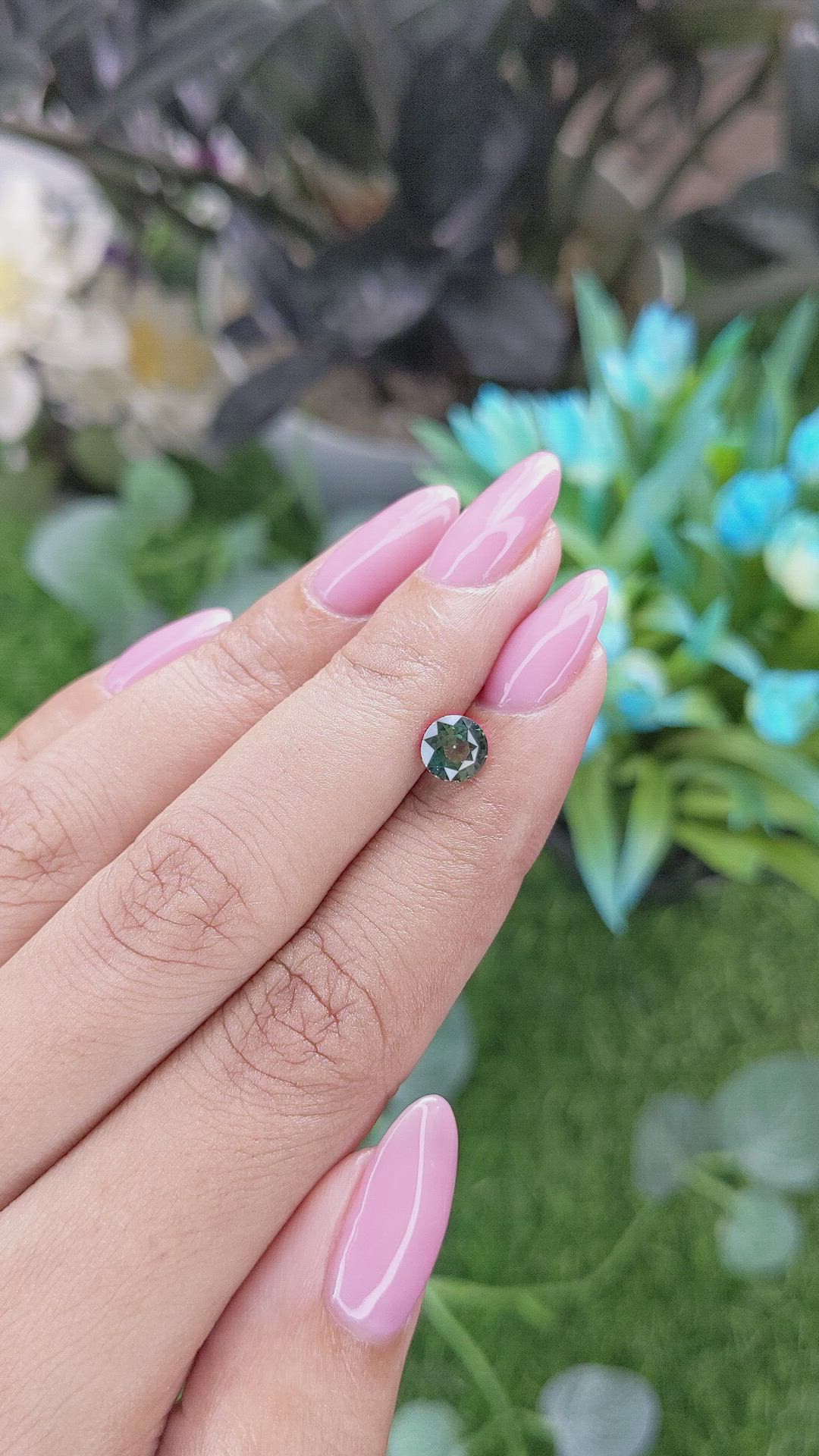 1.05 Ct. Green Sapphire from Tanzania Size Video