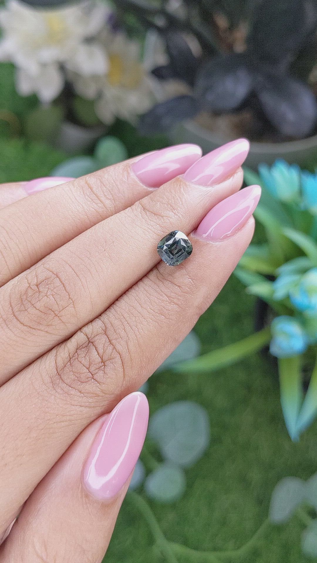 2.06 Ct. Bluish Green Sapphire from Tanzania Size Video