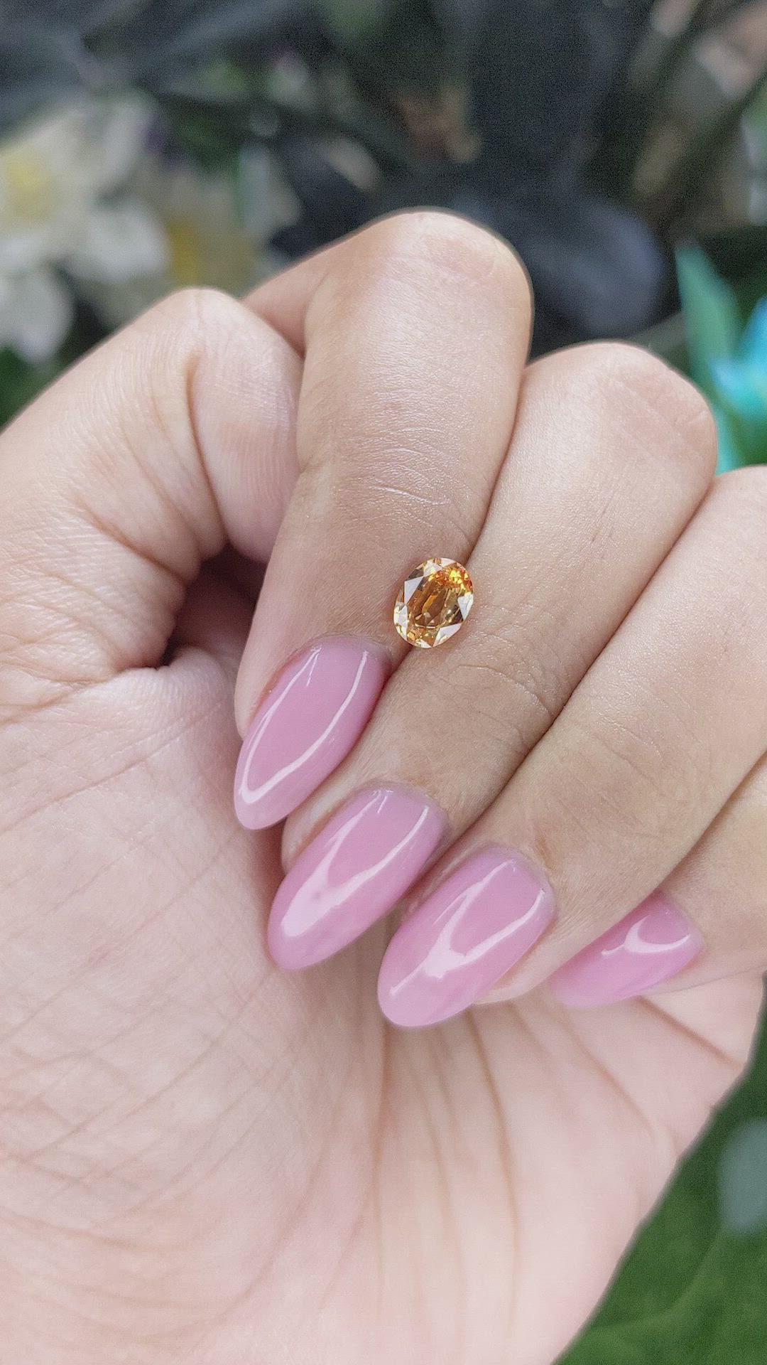 1.00 Ct. Yellowish Orange Sapphire from Tanzania Size Video