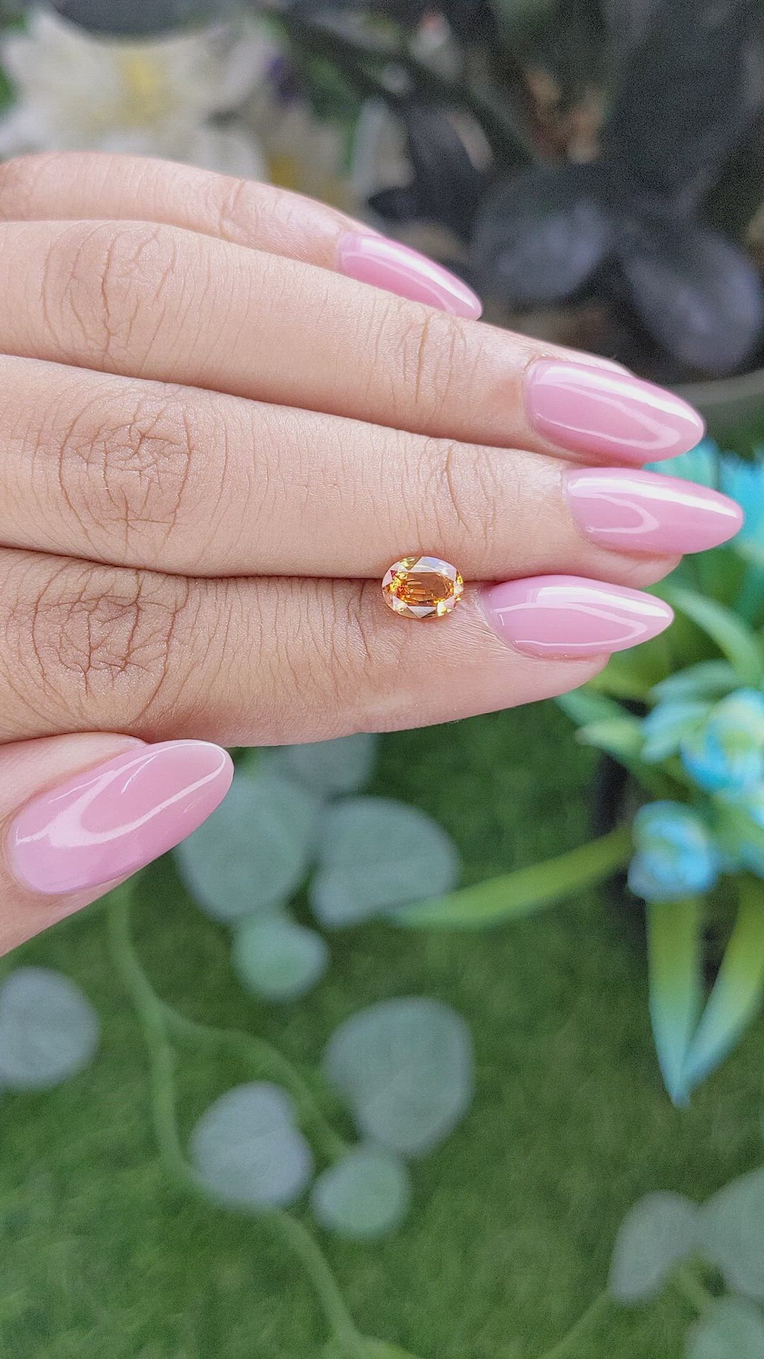 1.00 Ct. Yellowish Orange Sapphire from Tanzania Size Video