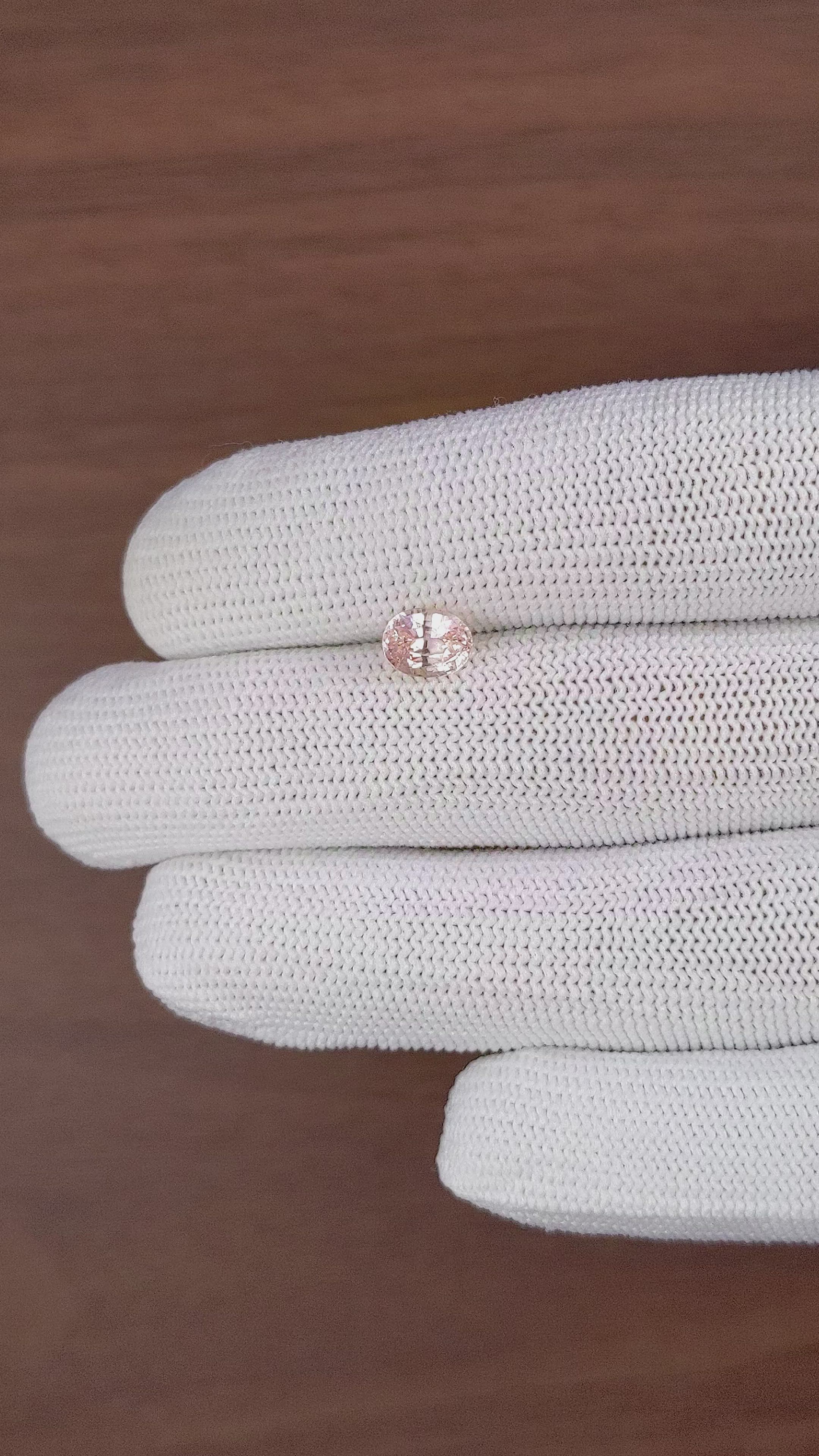 1.46 Ct. Peach Sapphire from Tanzania Size Video