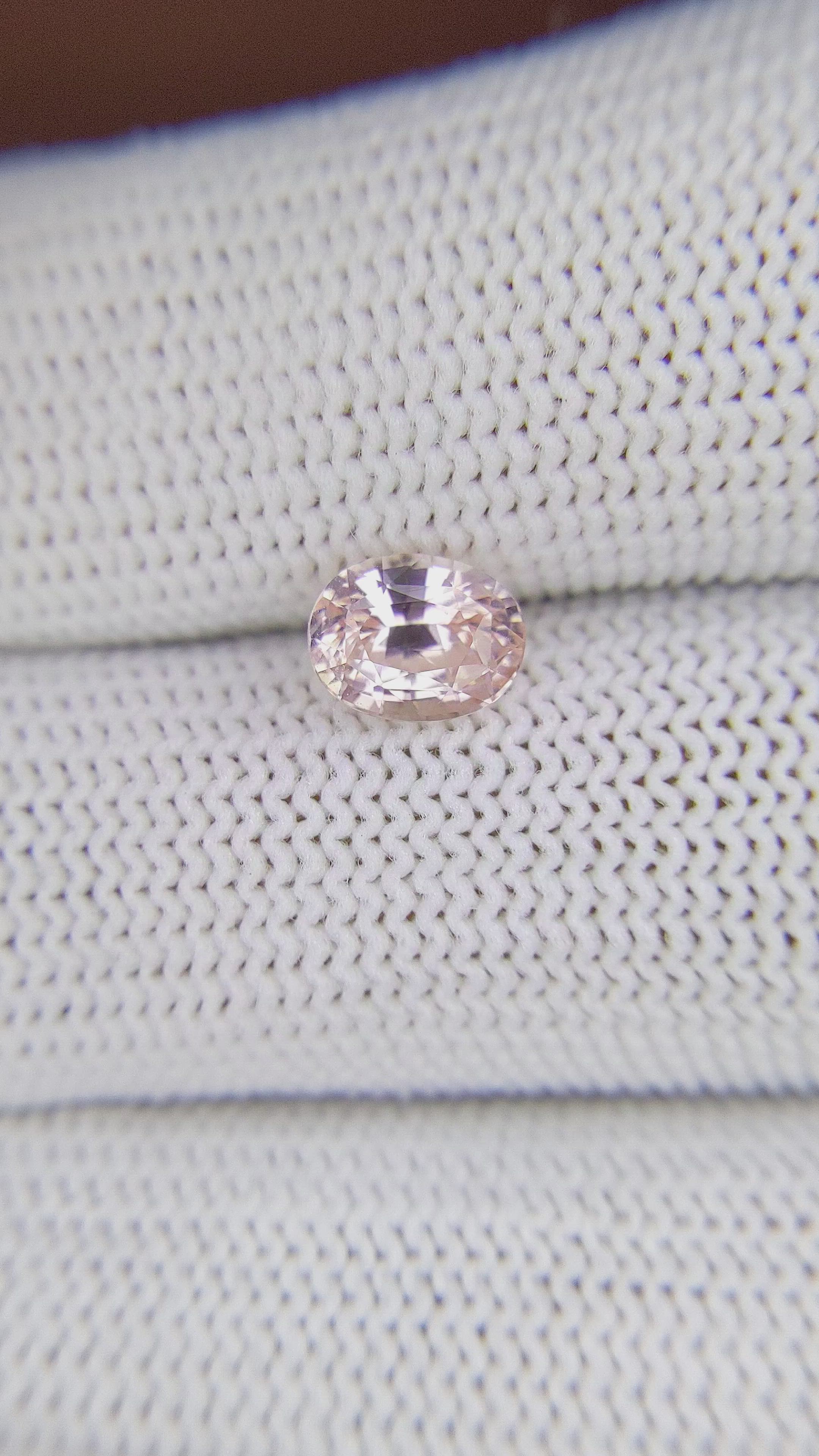 1.46 Ct. Peach Sapphire from Tanzania Size Video