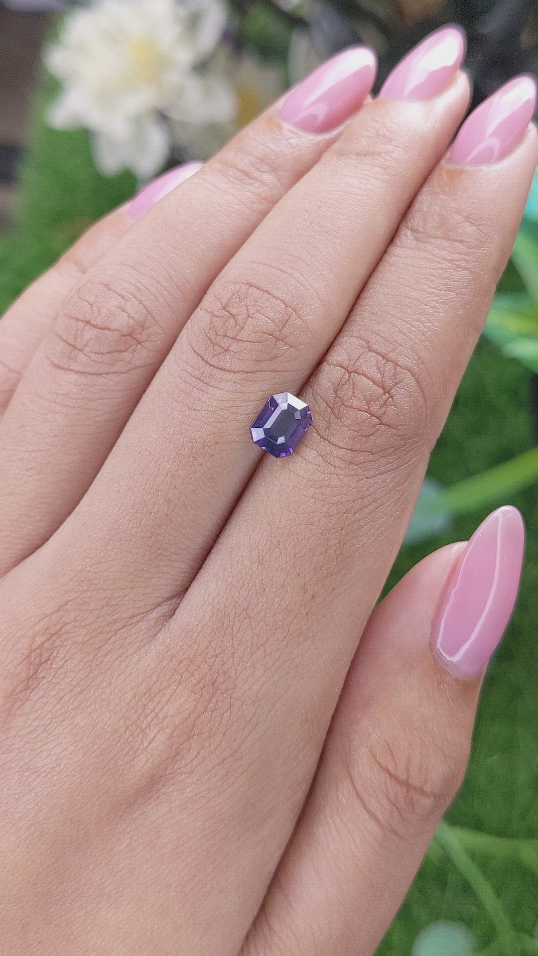 1.88 Ct. Purplish Blue Sapphire from Tanzania Size Video