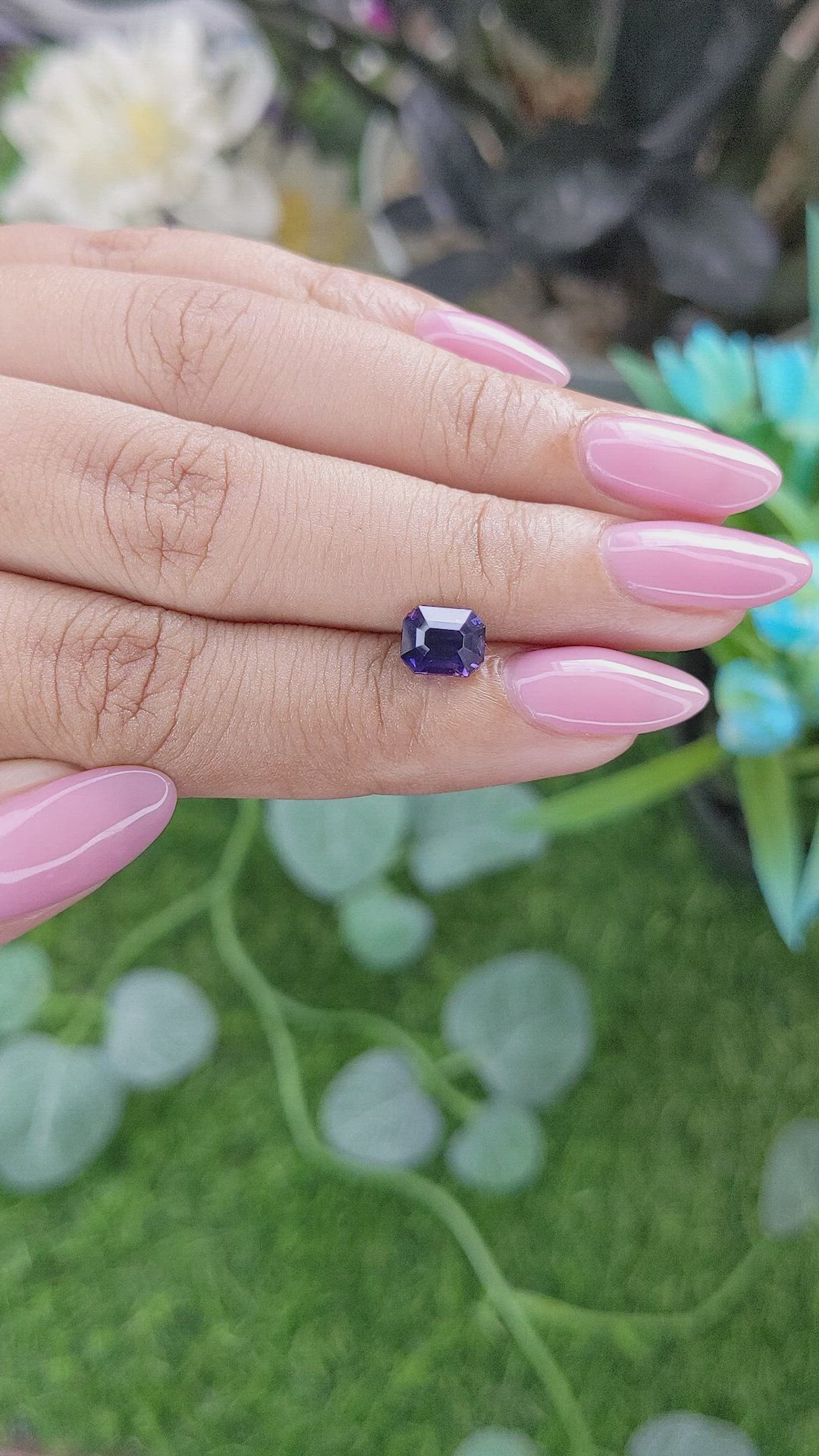 1.88 Ct. Purplish Blue Sapphire from Tanzania Size Video