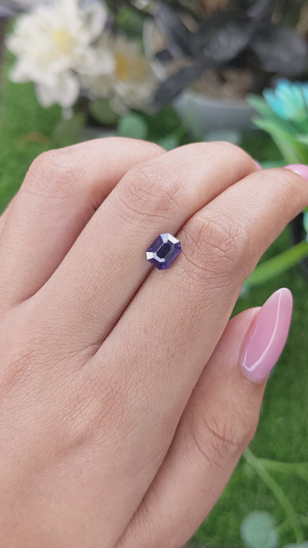 1.88 Ct. Purplish Blue Sapphire from Tanzania Size Video