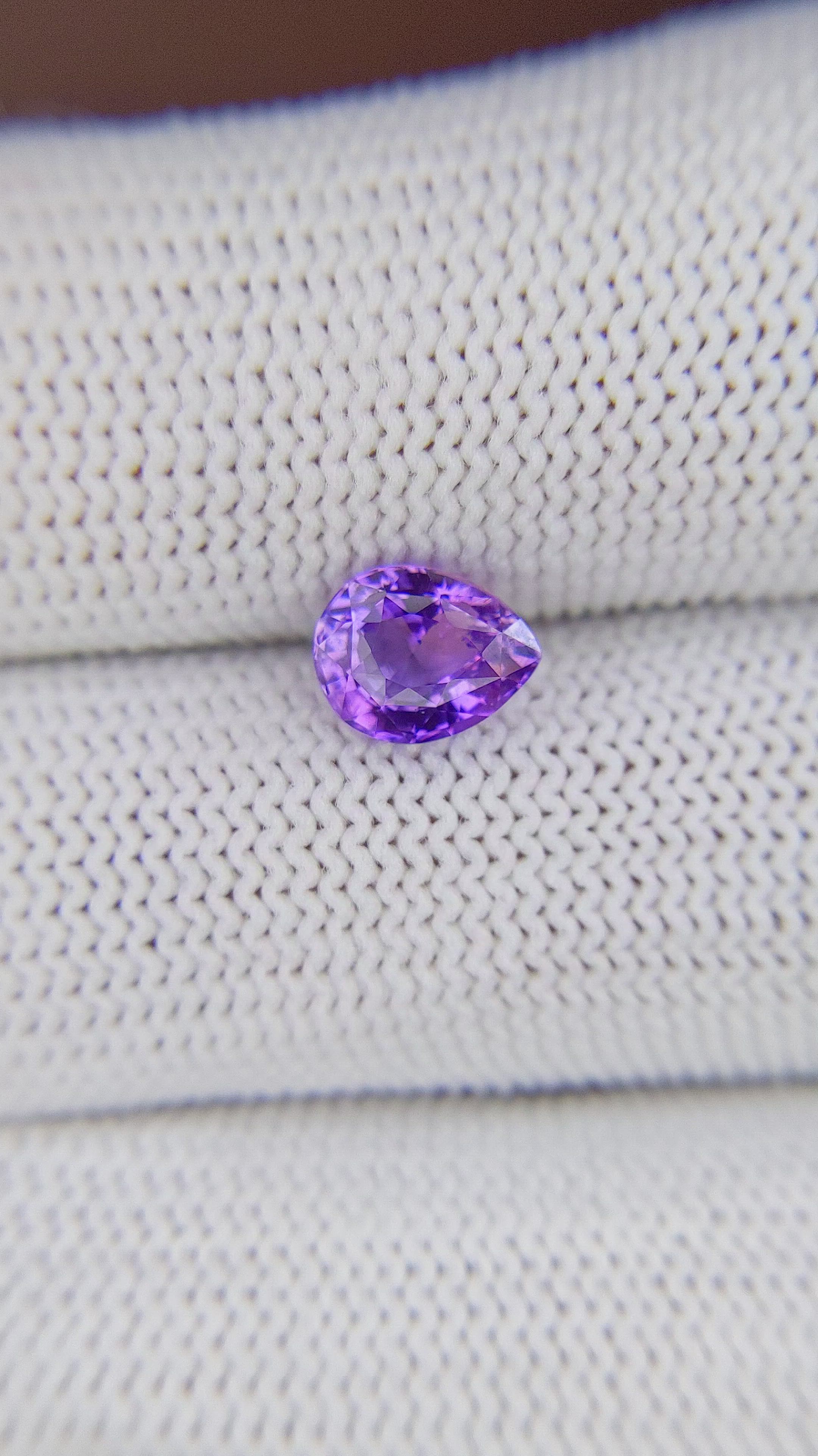 1.52 Ct. Bluish Purple Sapphire from Tanzania Size Video