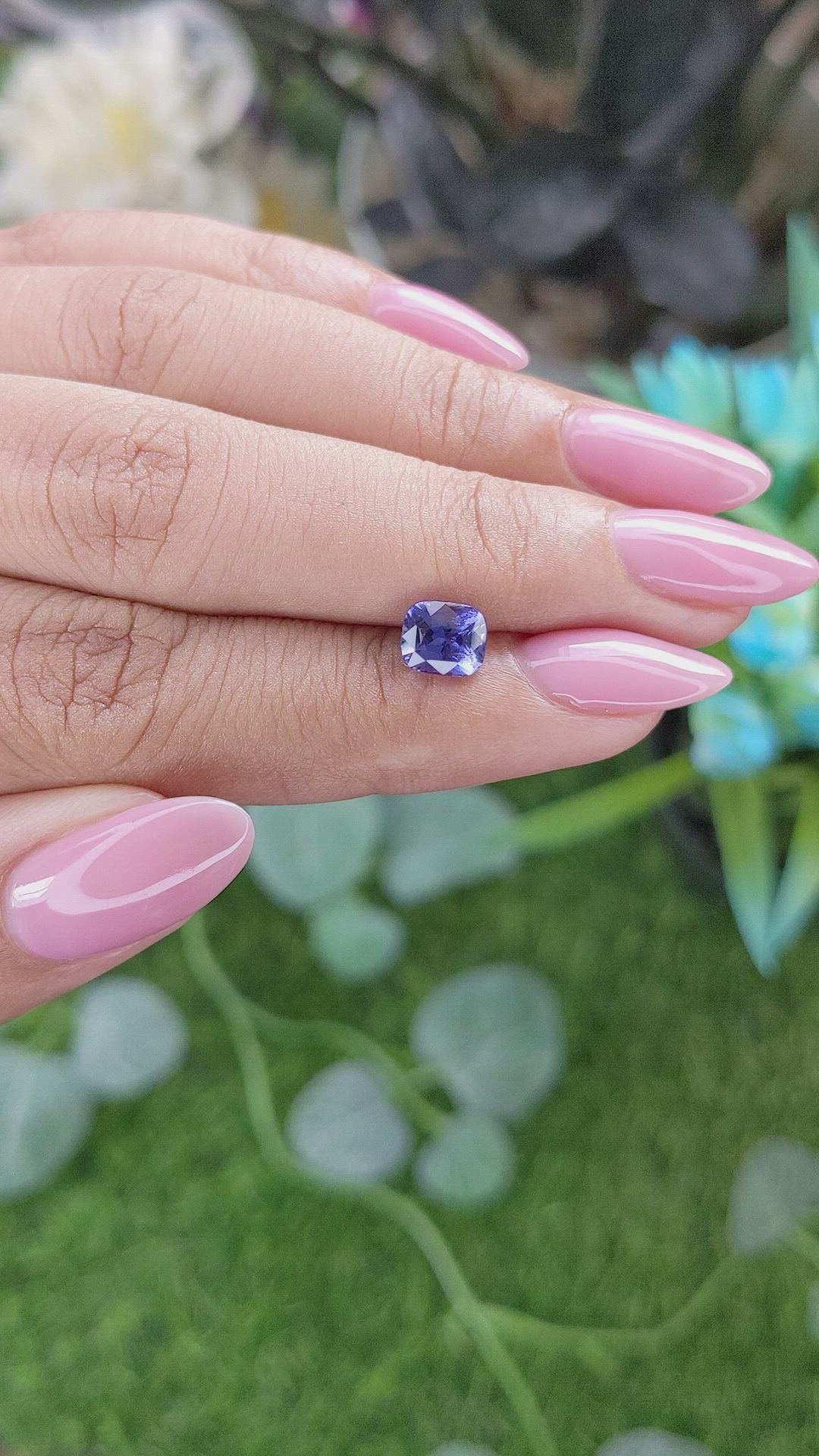 1.52 Ct. Purplish Blue Sapphire from Tanzania Size Video