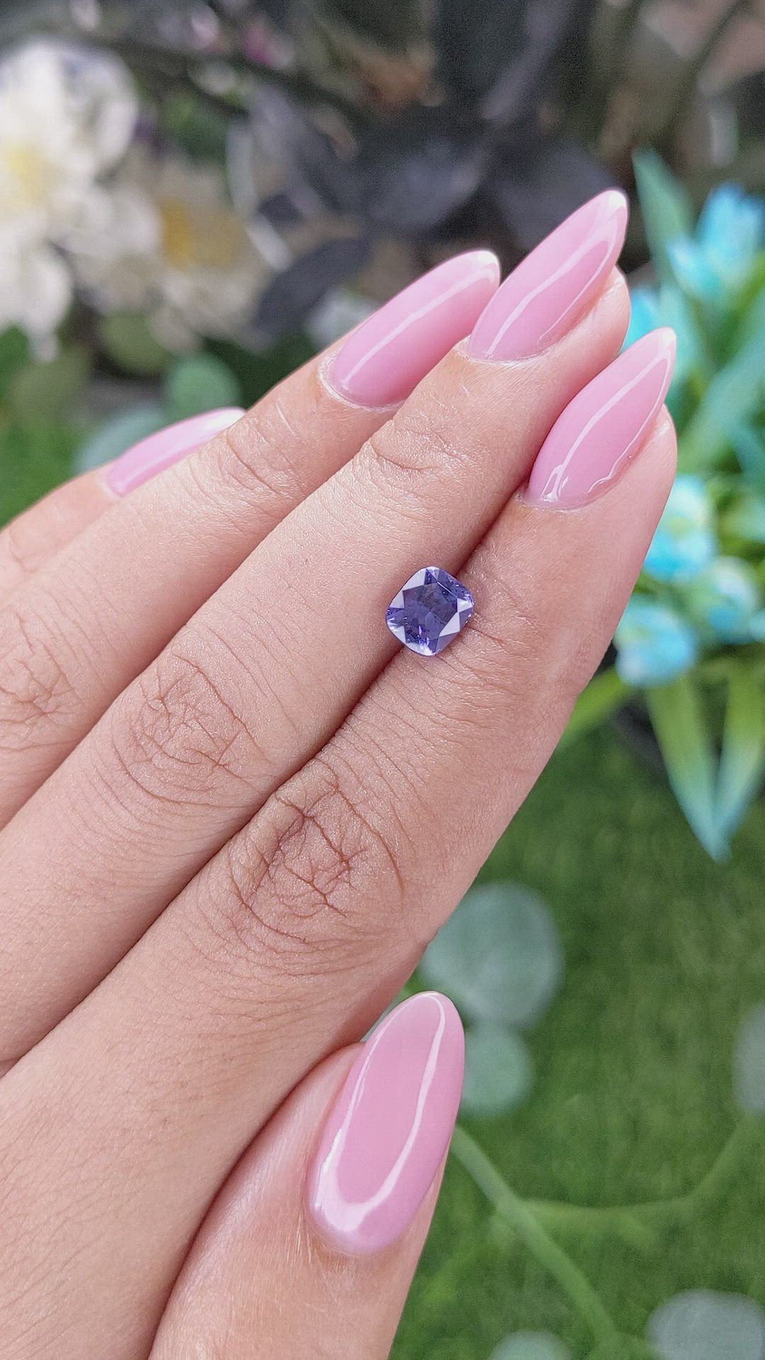 1.52 Ct. Purplish Blue Sapphire from Tanzania Size Video