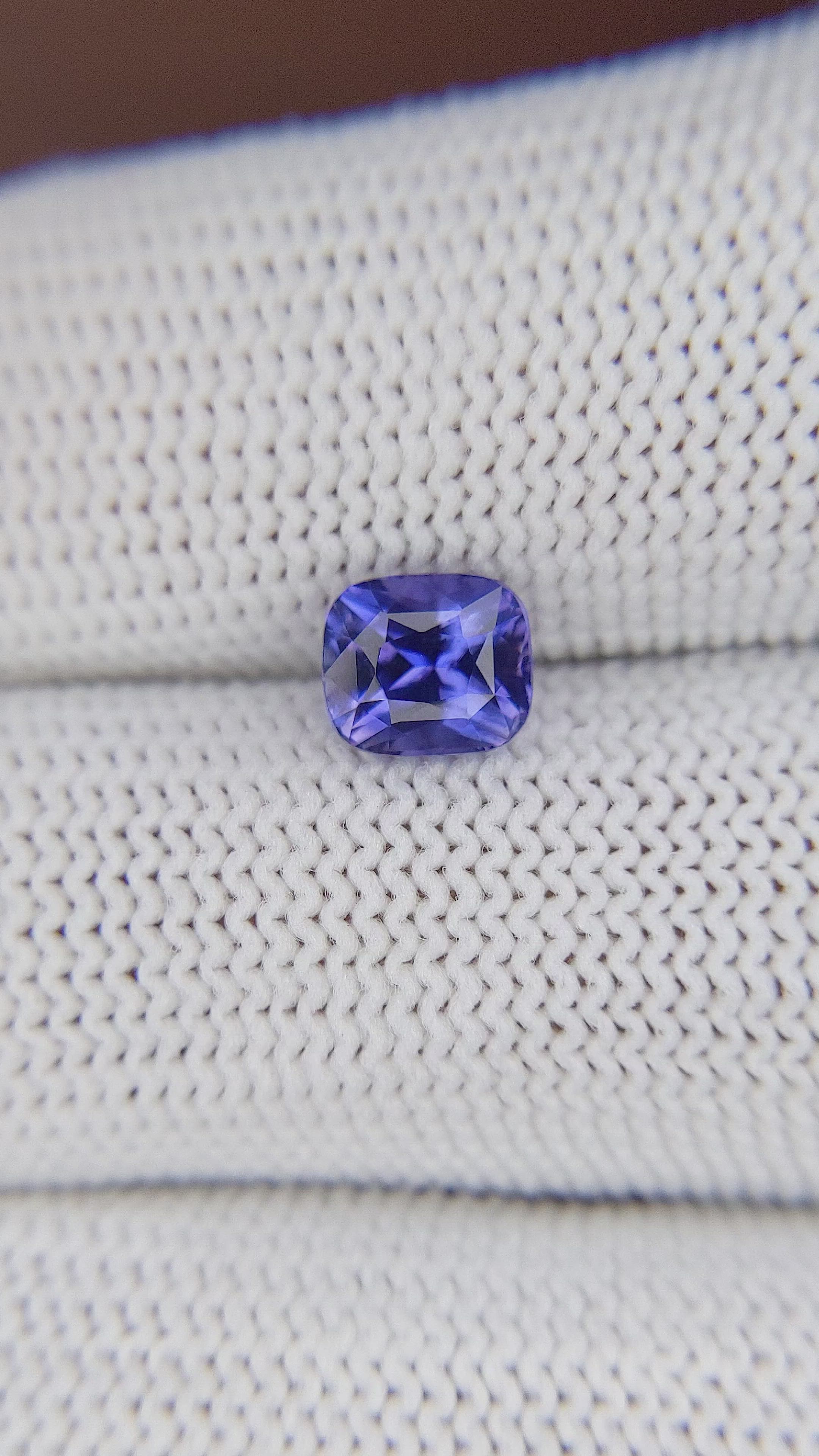 1.52 Ct. Purplish Blue Sapphire from Tanzania Size Video