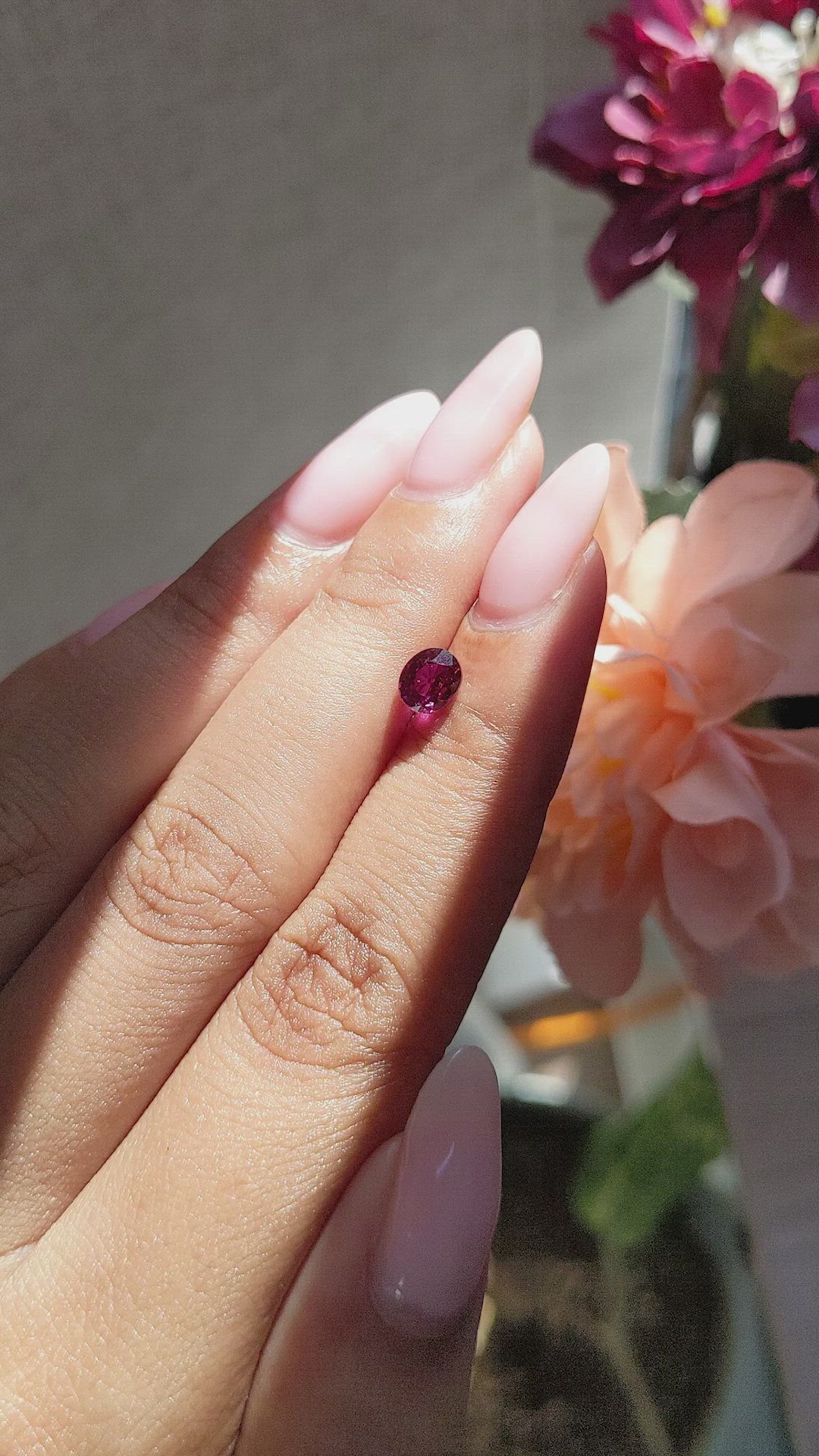 1.01 Ct. Purplish Pink Sapphire from Tanzania Size Video