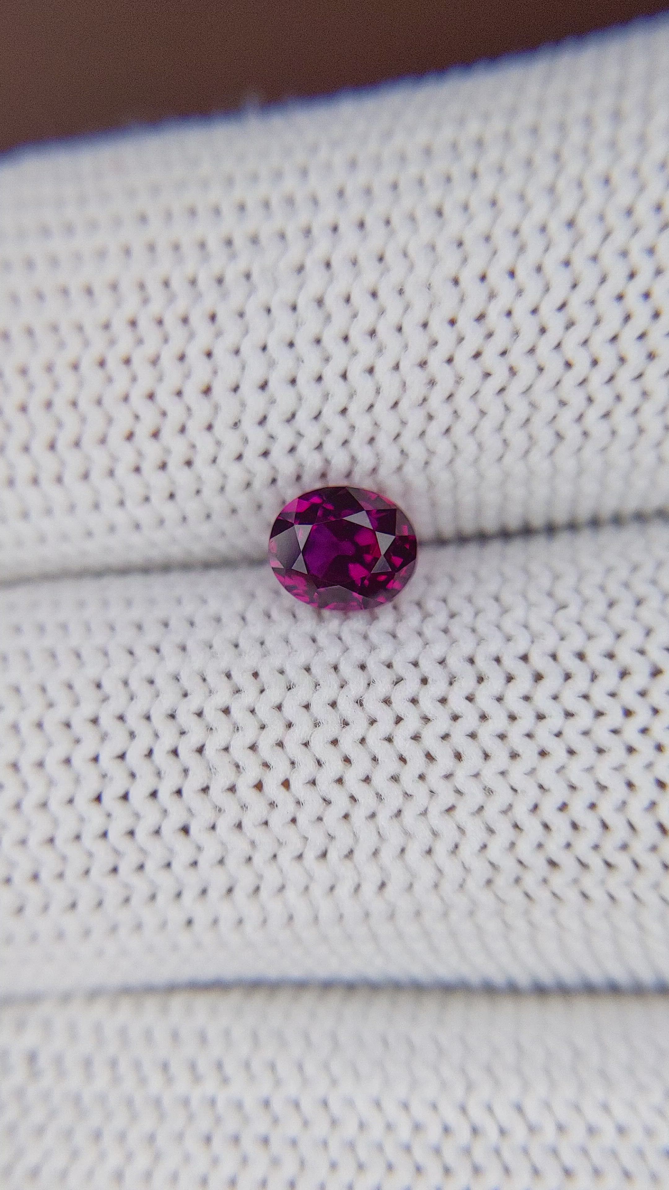 1.01 Ct. Purplish Pink Sapphire from Tanzania Size Video