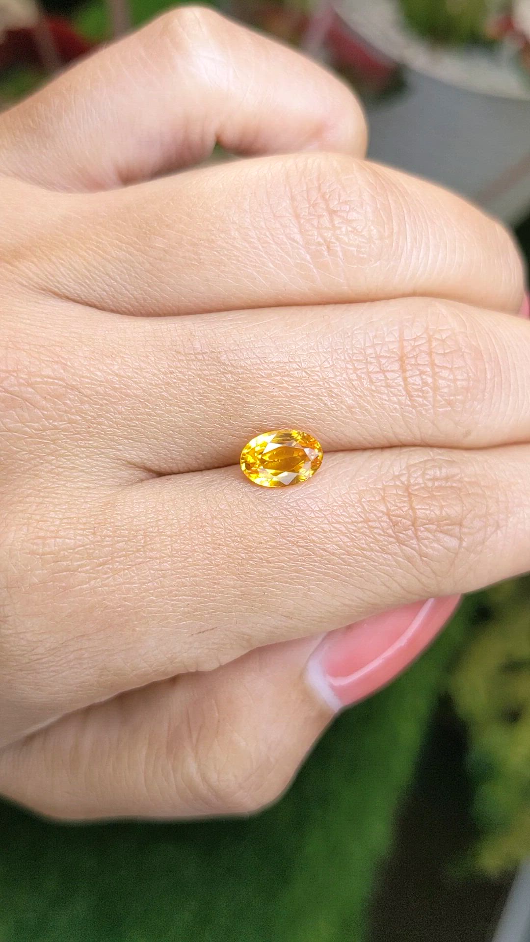 1.85 Ct. Yellowish Orange Sapphire from Ceylon (Sri Lanka) Size Video