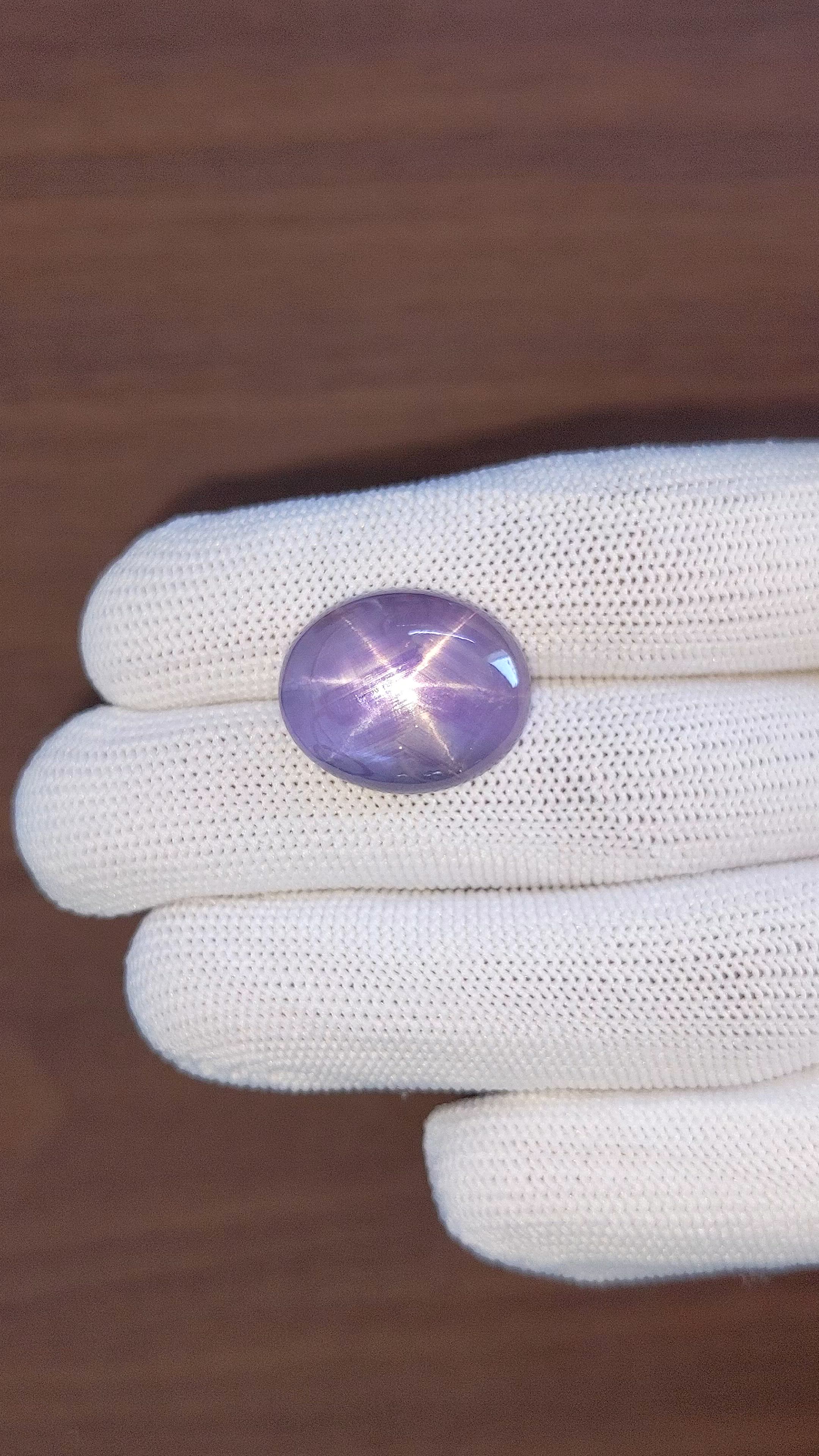 25.21 Ct. Violet Star Sapphire from Ceylon (Sri Lanka) Size Video