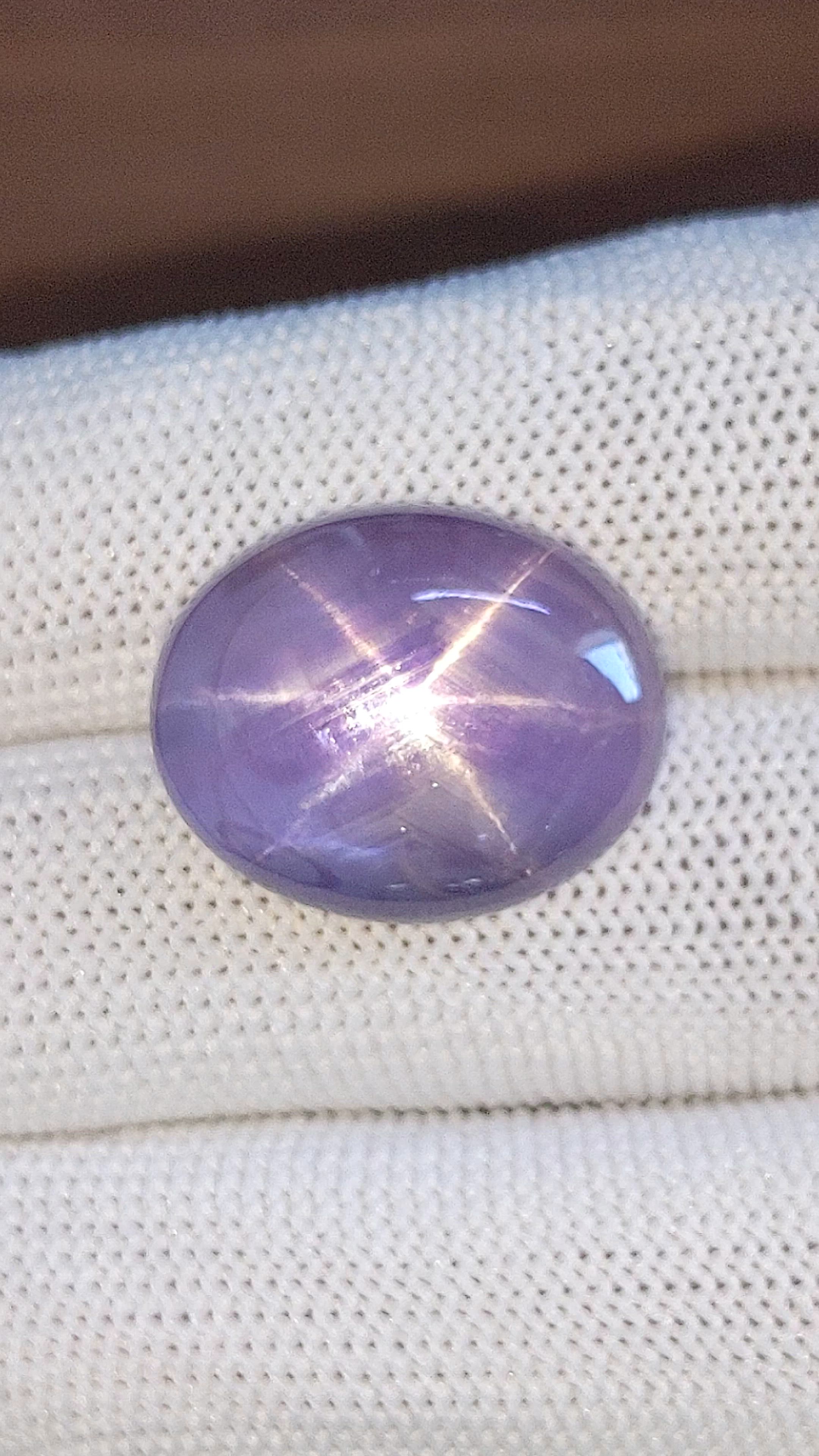 25.21 Ct. Violet Star Sapphire from Ceylon (Sri Lanka) Size Video