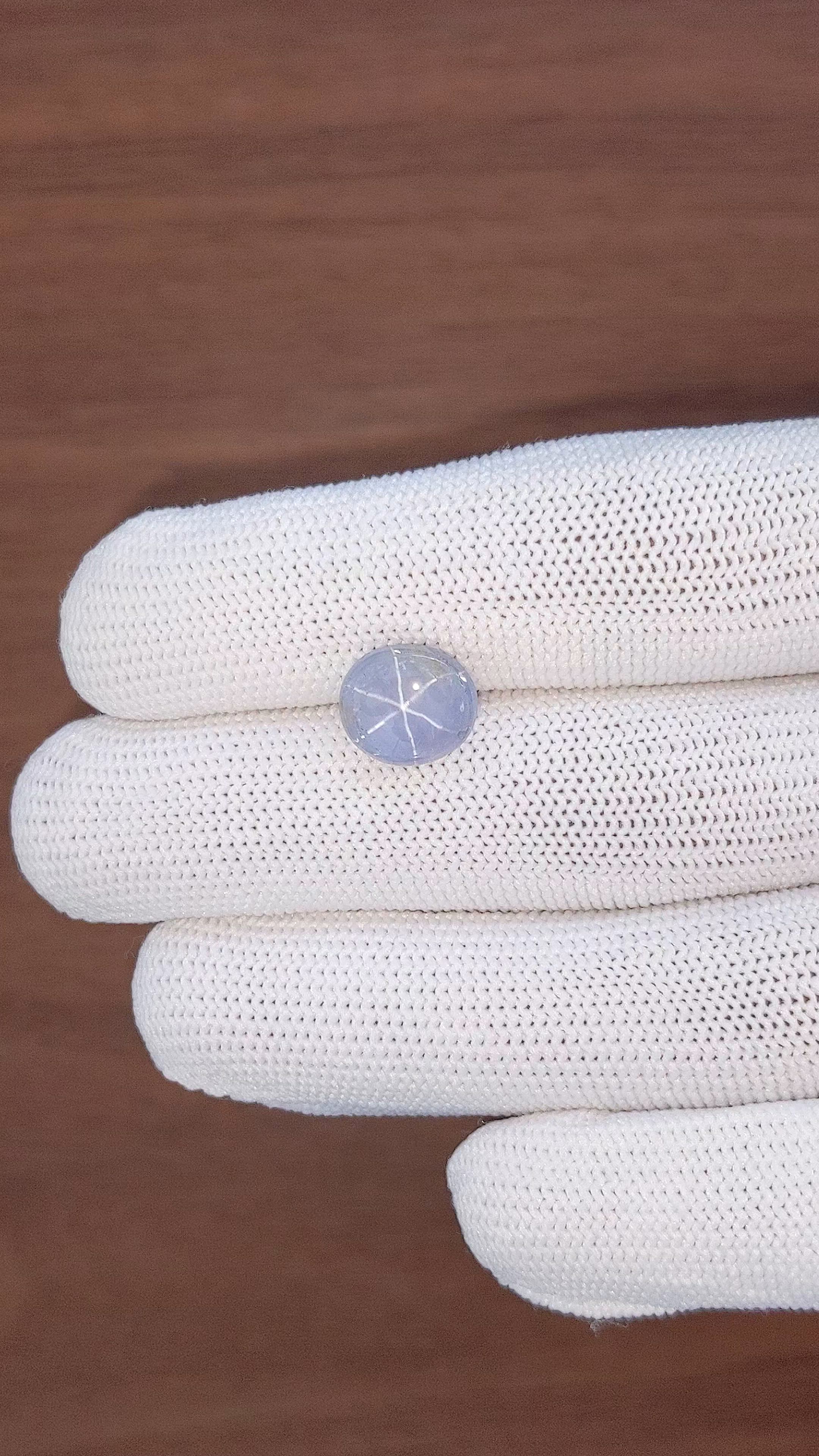 5.88 Ct. Blue Star Sapphire from Ceylon (Sri Lanka) Size Video