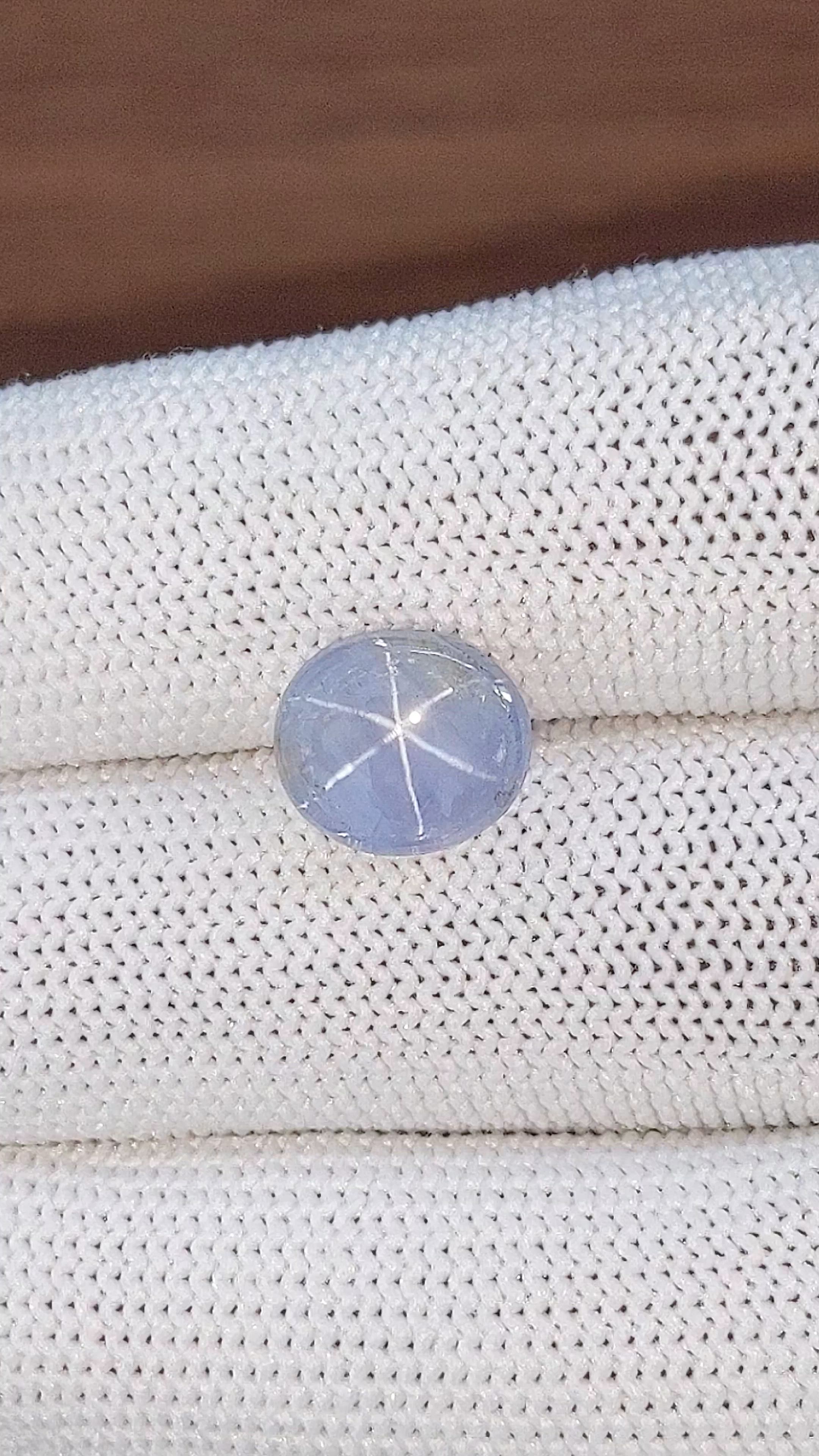 5.88 Ct. Blue Star Sapphire from Ceylon (Sri Lanka) Size Video