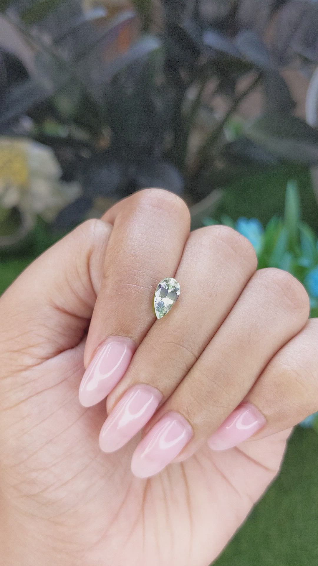 1.28 Ct. Bluish Green Sapphire from Africa Size Video