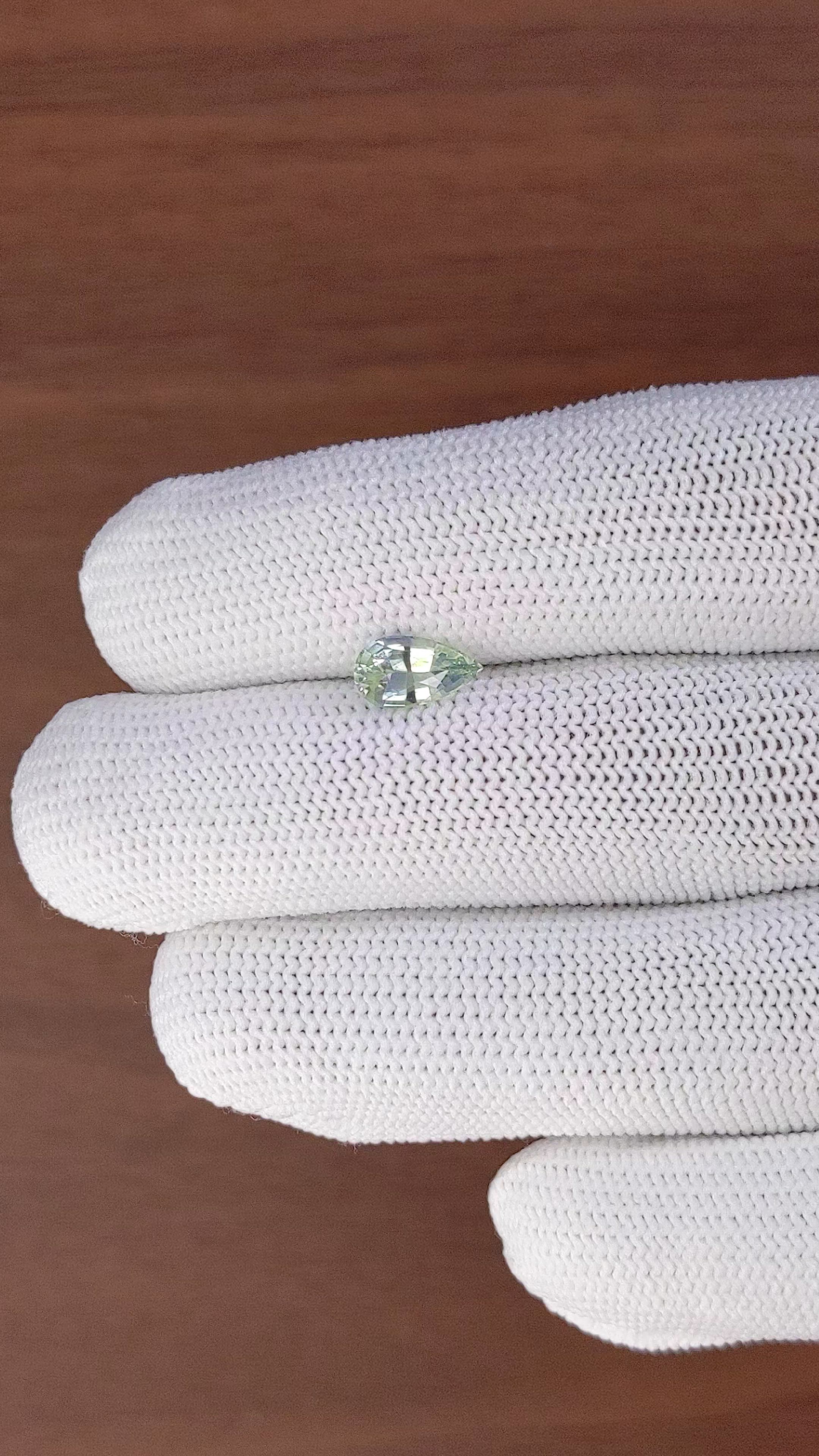 1.28 Ct. Bluish Green Sapphire from Africa Size Video