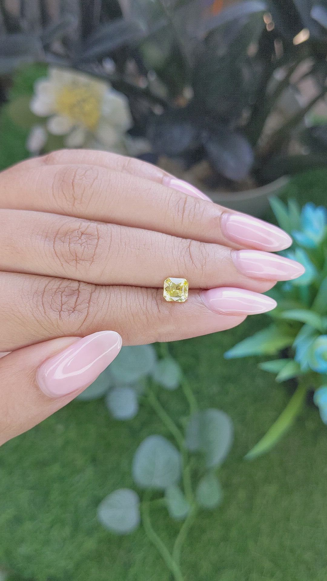 1.16 Ct. Yellow Sapphire from Ceylon (Sri Lanka) Size Video