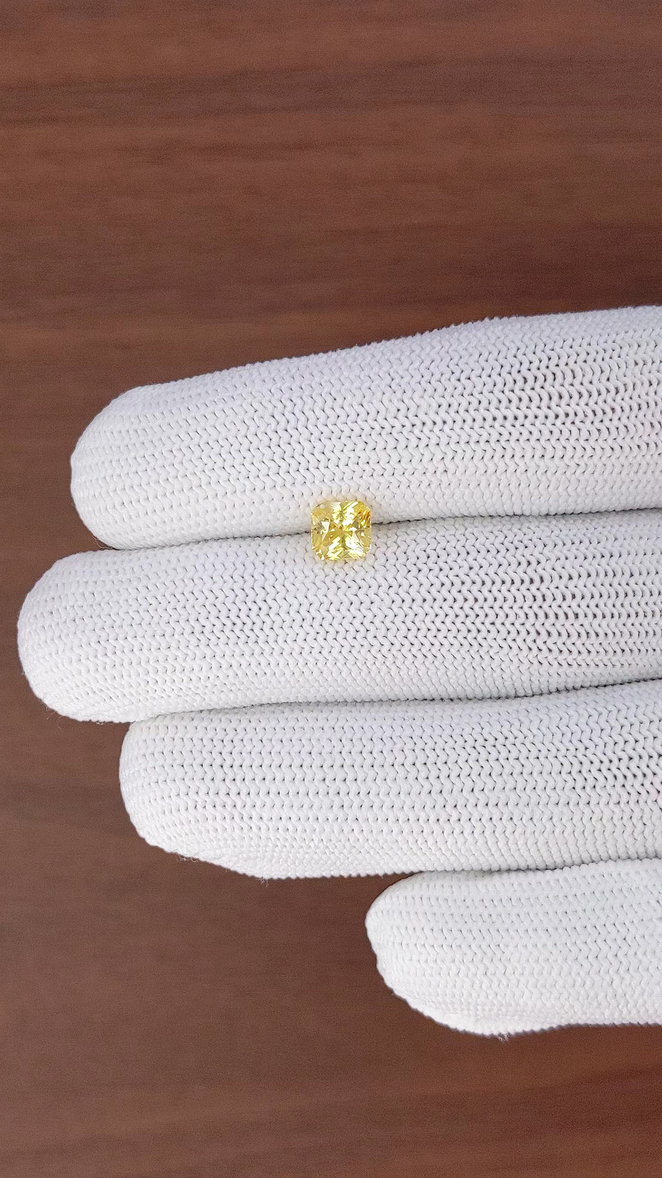 1.16 Ct. Yellow Sapphire from Ceylon (Sri Lanka) Size Video
