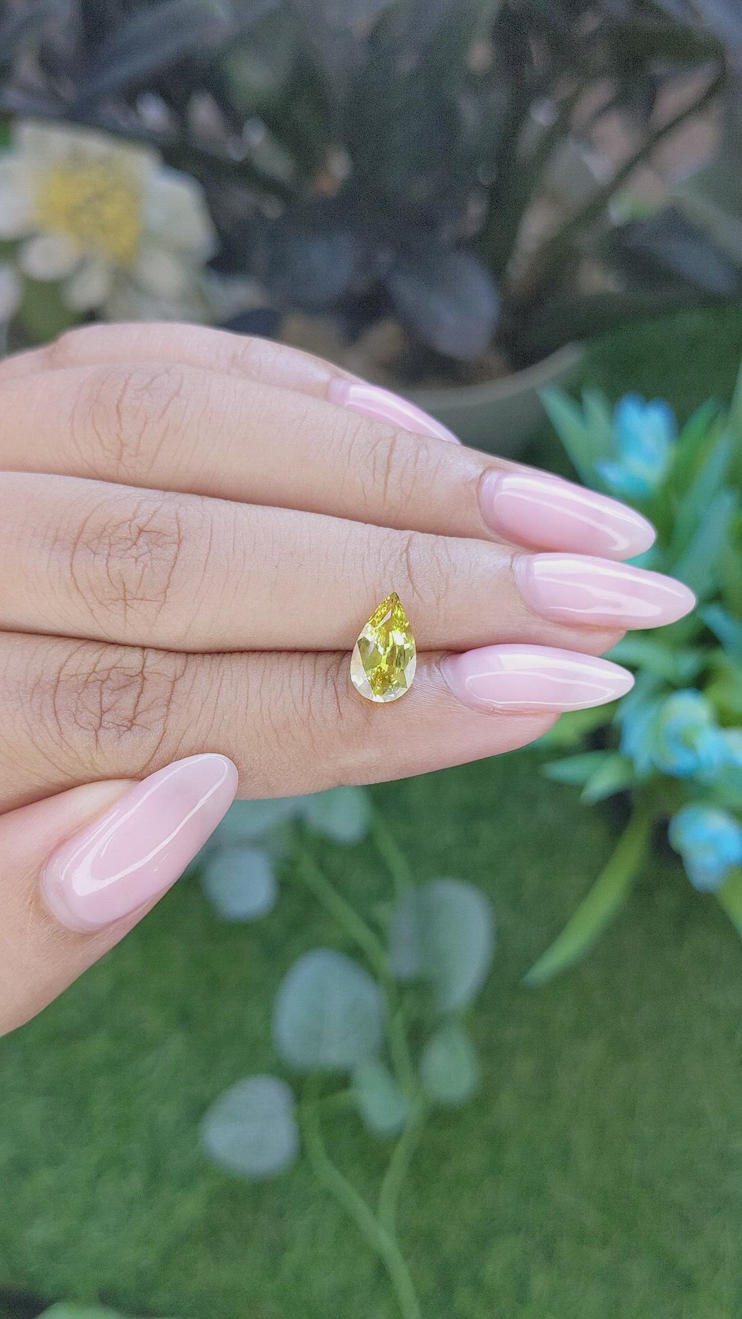 1.51 Ct. Greenish Yellow Sapphire from Africa Size Video