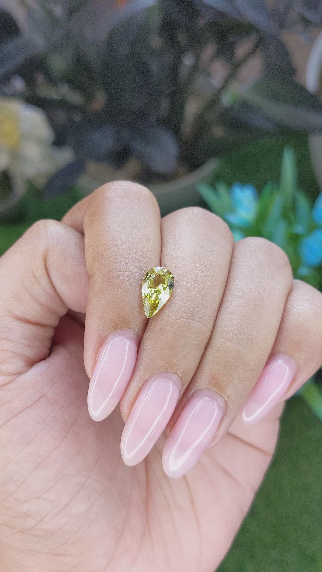 1.51 Ct. Greenish Yellow Sapphire from Africa Size Video